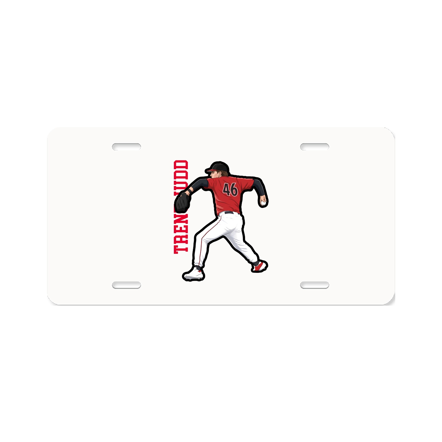 License Plate — Name Vertical in Classic