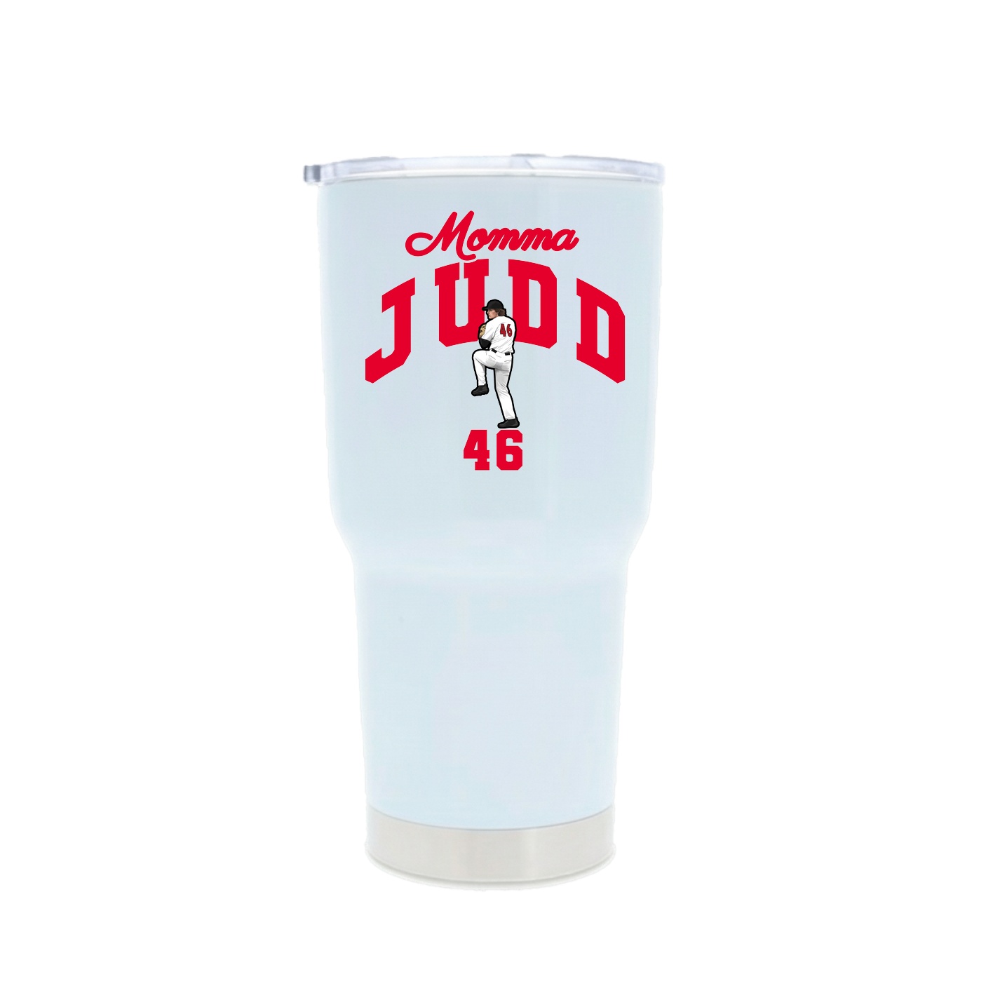 30oz Stainless Steel Tumbler — Mothers Day Arch in White
