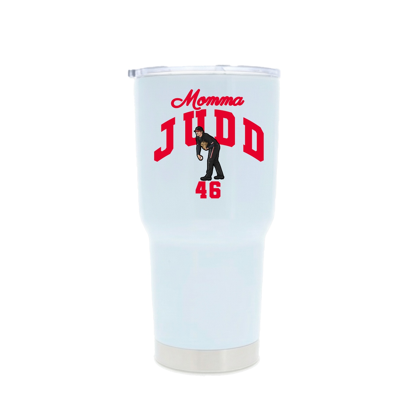 30oz Stainless Steel Tumbler — Mothers Day Arch in White