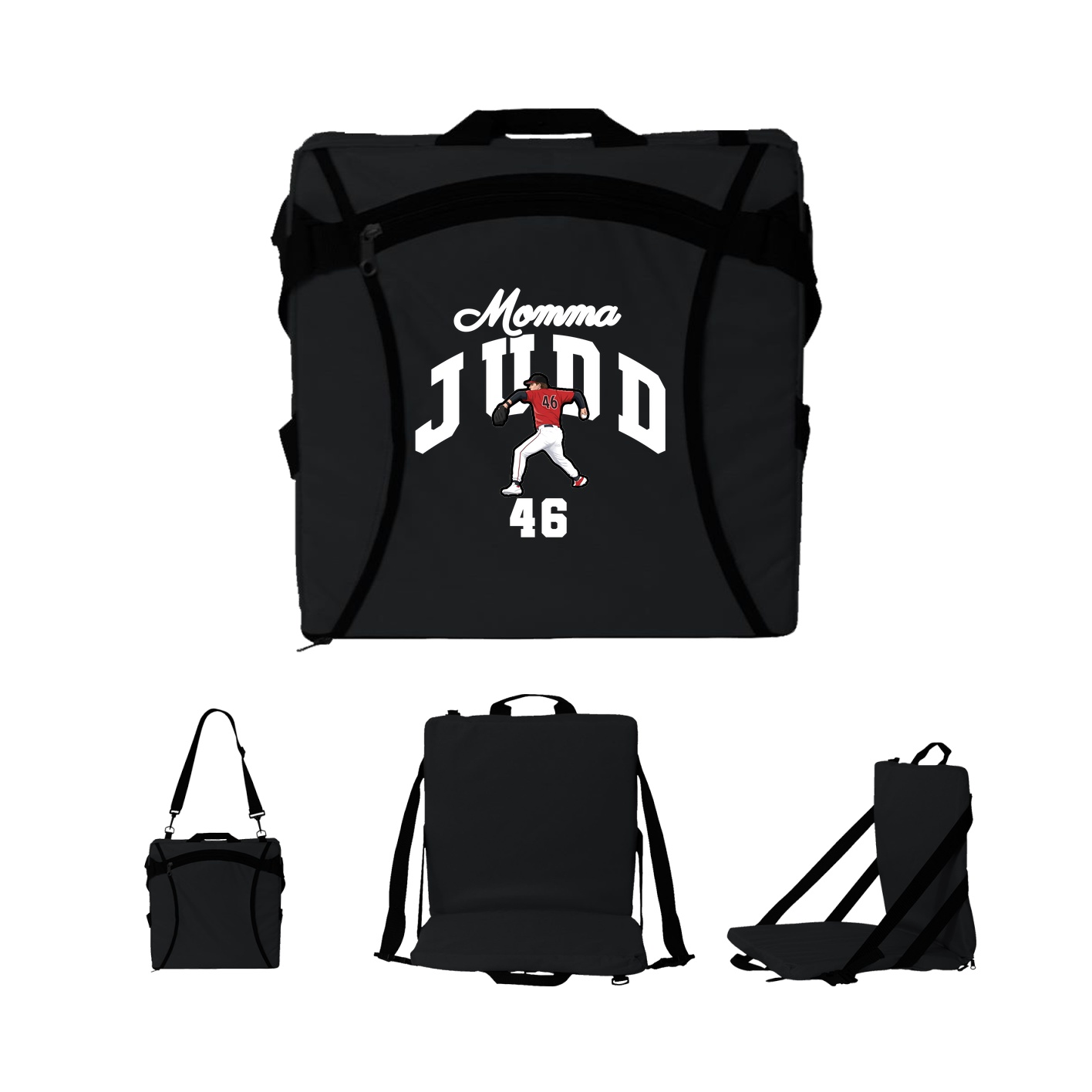 Folding Stadium Seat — Mothers Day Arch in Black