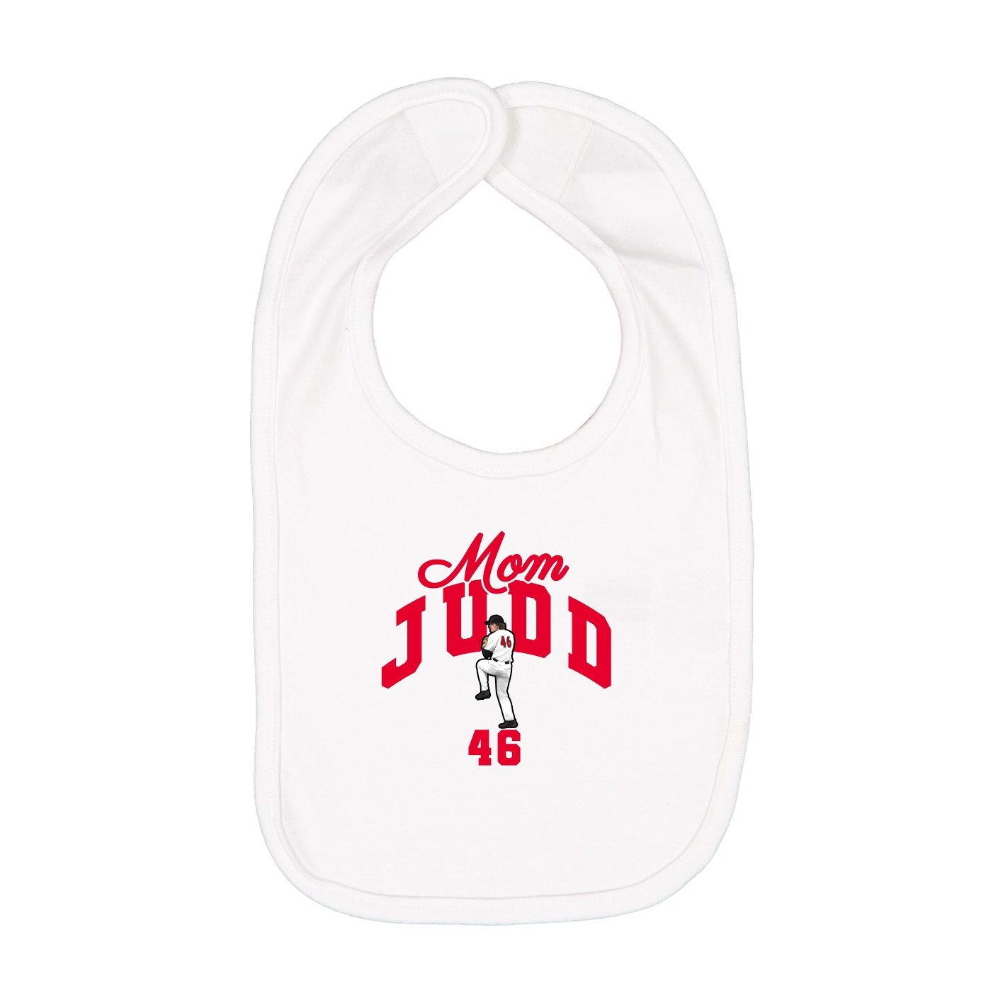 Infant Bib — Mothers Day Arch in White