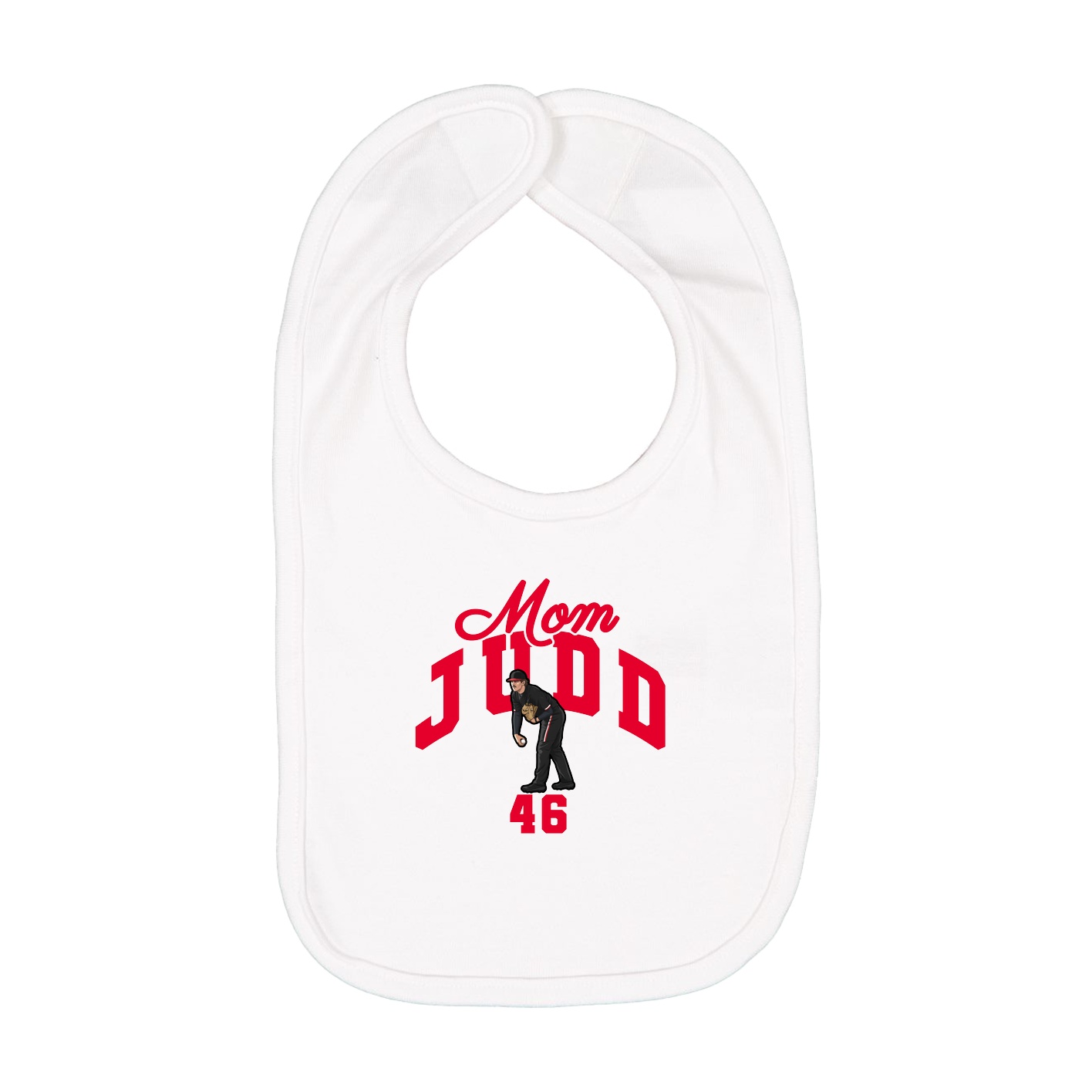 Infant Bib — Mothers Day Arch in White