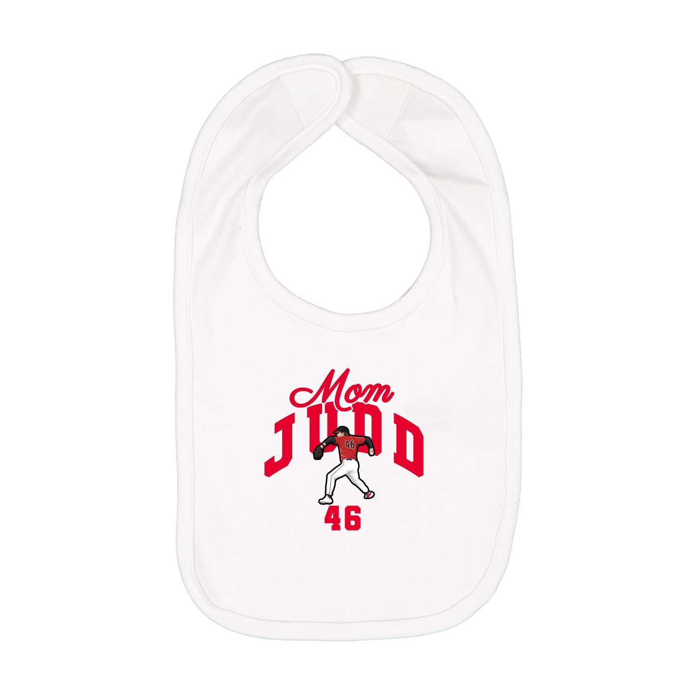 Infant Bib — Mothers Day Arch in White
