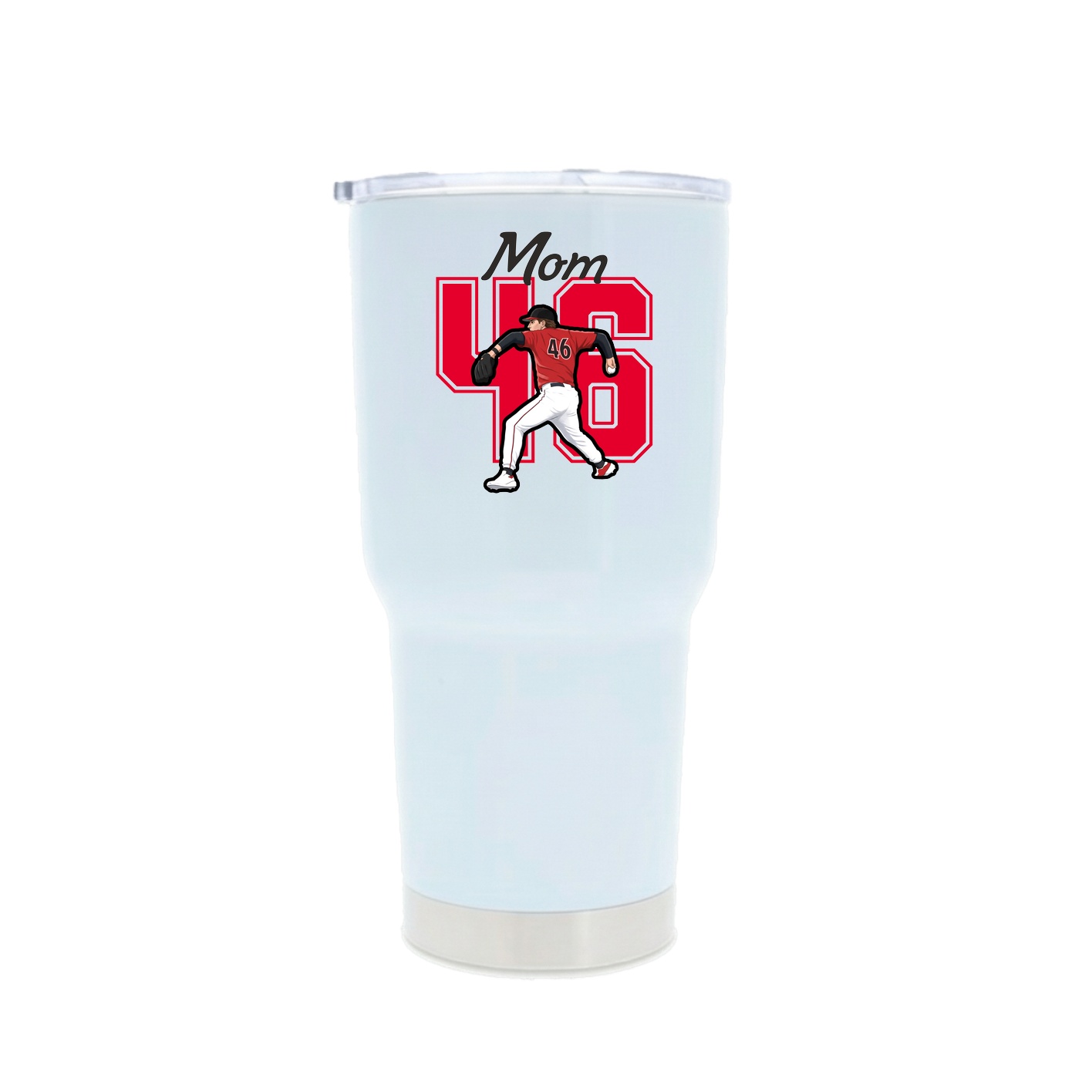 30oz Stainless Steel Tumbler — Mothers Day Shirsey in White