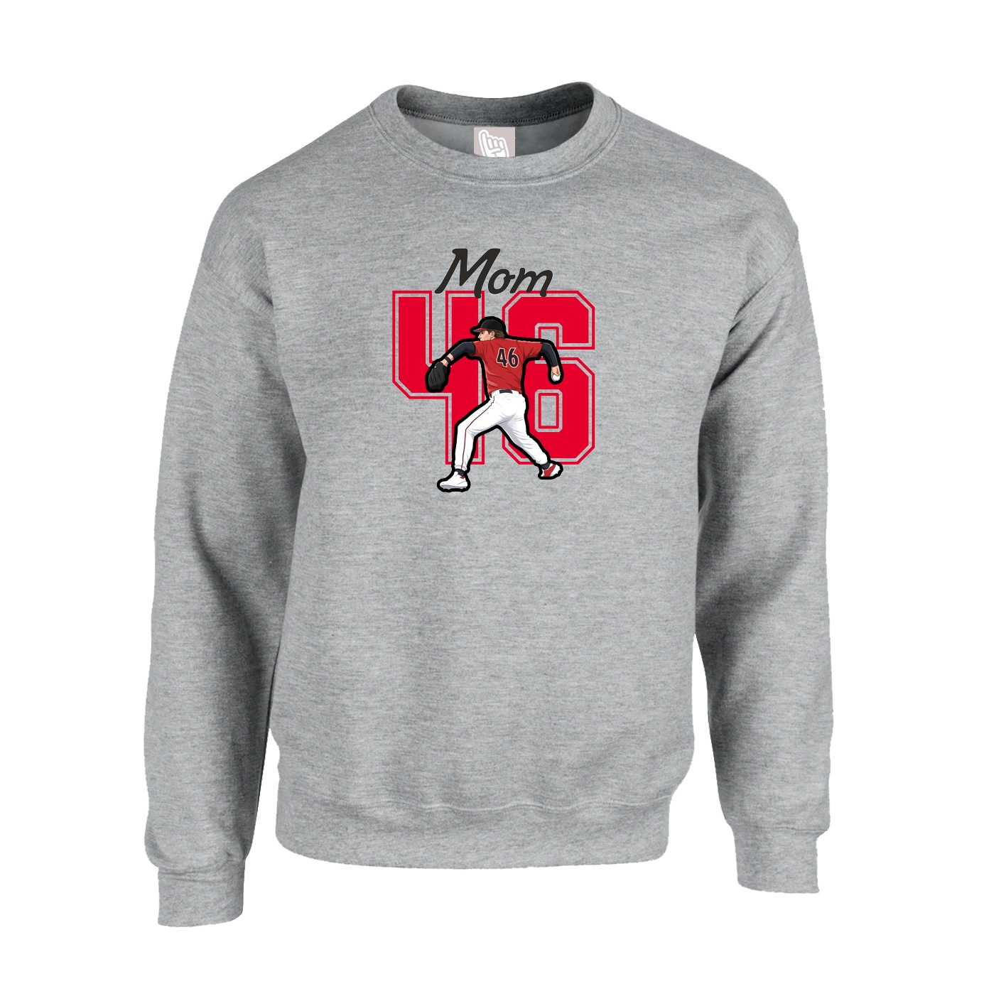 Fleece Crew — Mothers Day Shirsey in Grey