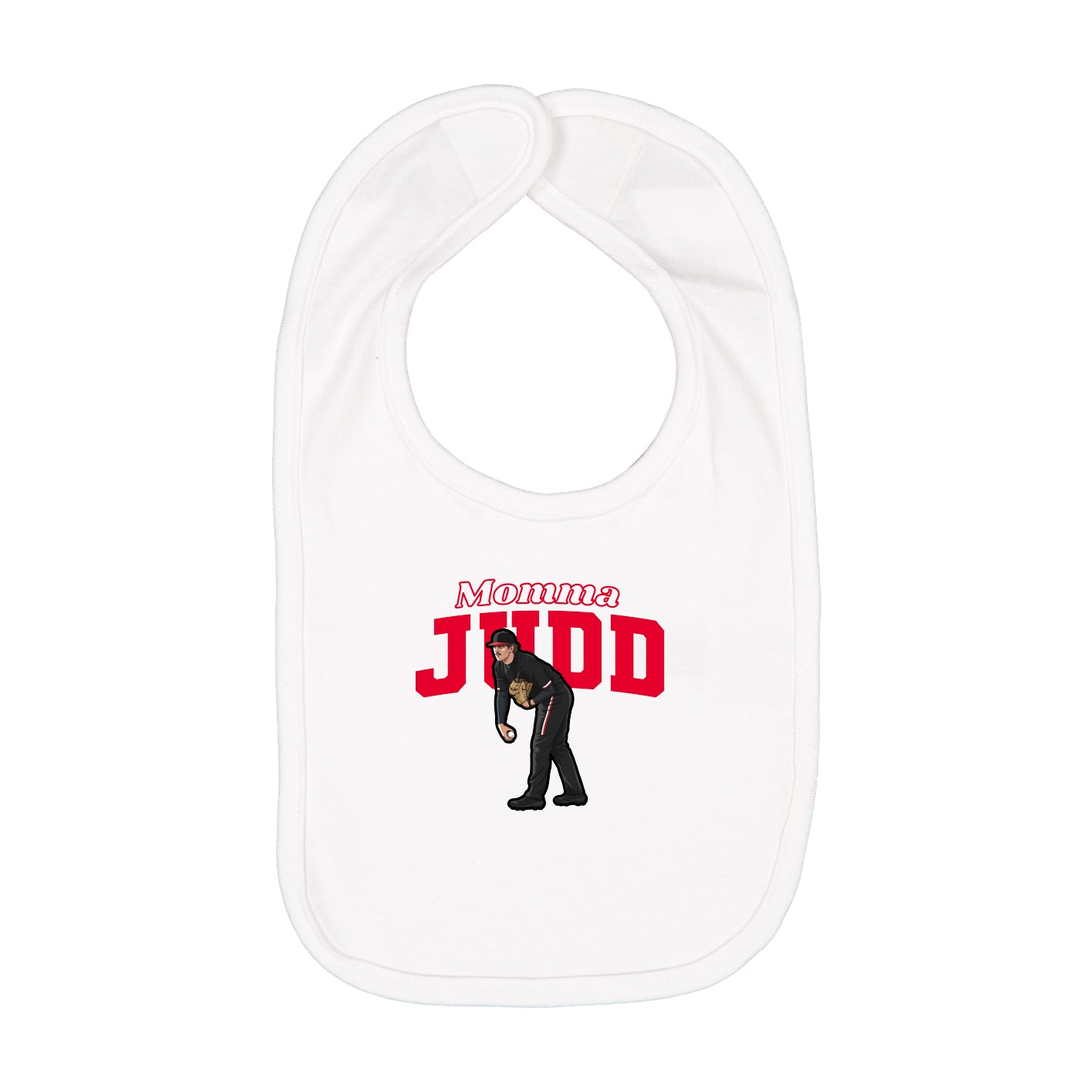 Infant Bib — Mothers Day Block in White
