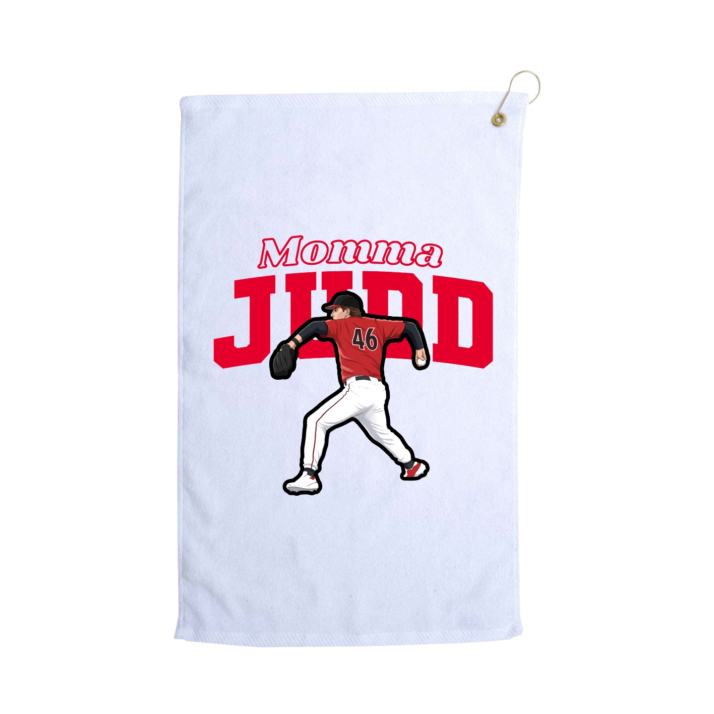 Golf Towel — Mothers Day Block in White