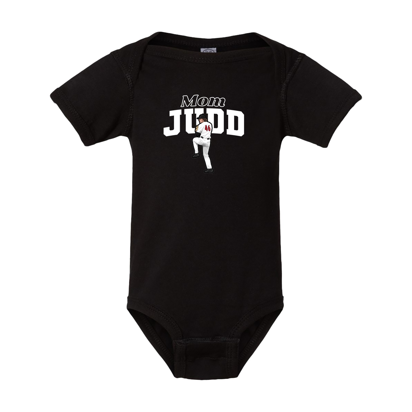 Baby Onesie — Mothers Day Block in Black