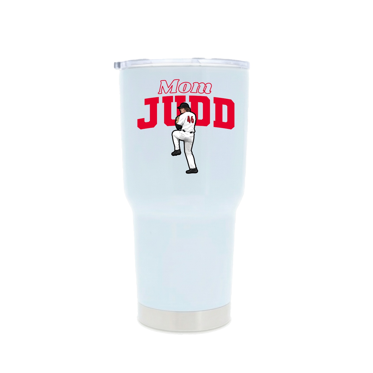 30oz Stainless Steel Tumbler — Mothers Day Block in White