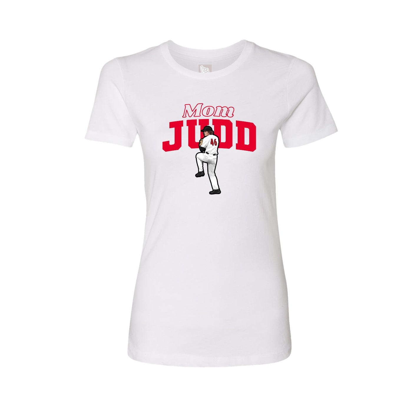 Womens Tee — Mothers Day Block in White