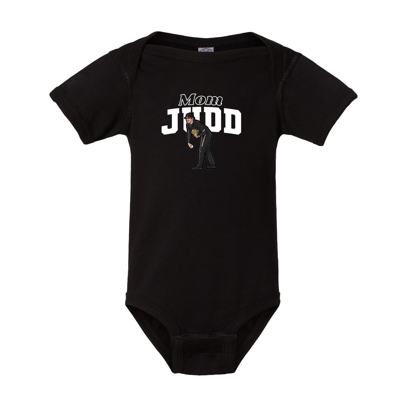 Baby Onesie — Mothers Day Block in Black