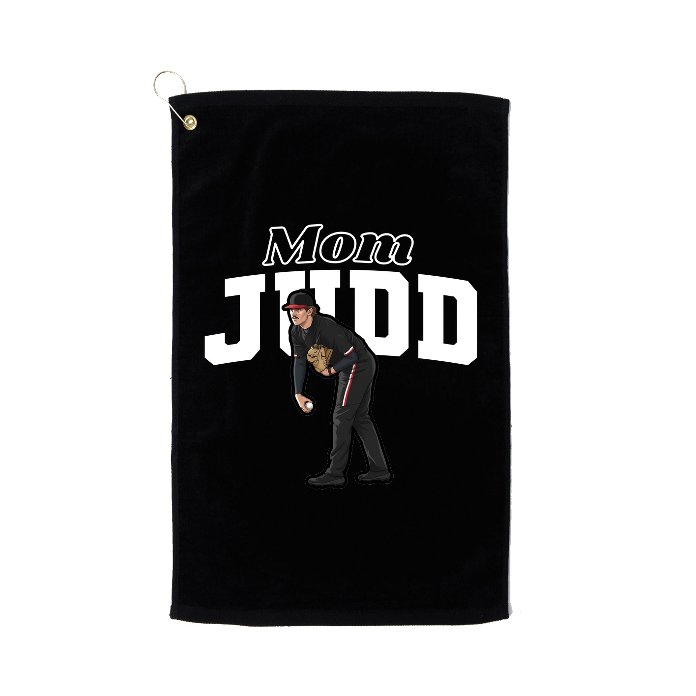 Golf Towel — Mothers Day Block in Black
