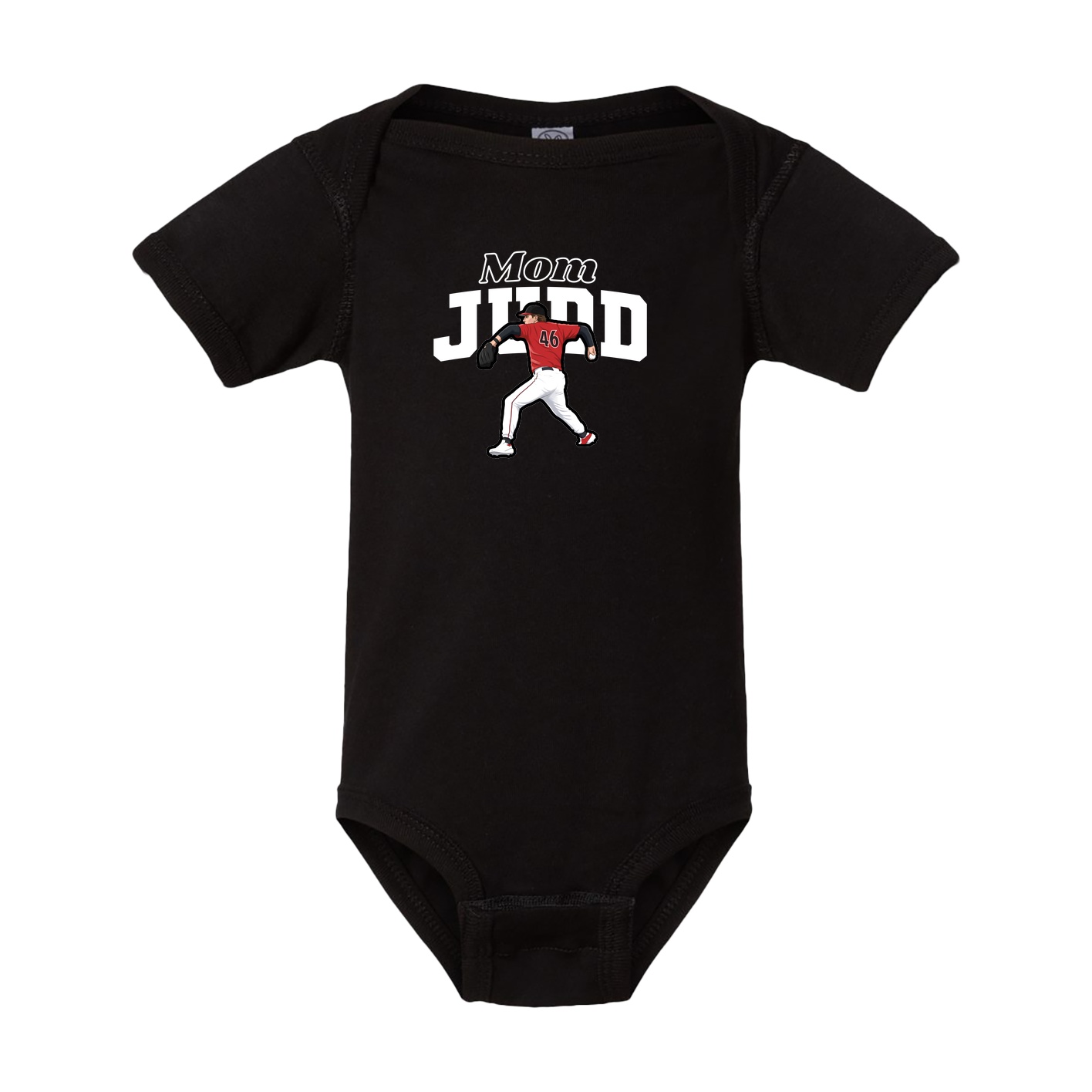 Baby Onesie — Mothers Day Block in Black