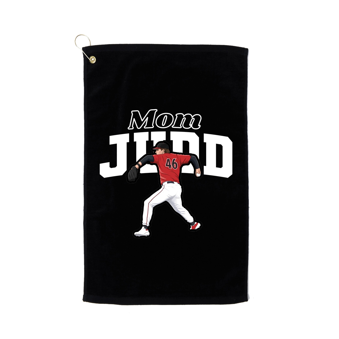 Golf Towel — Mothers Day Block in Black