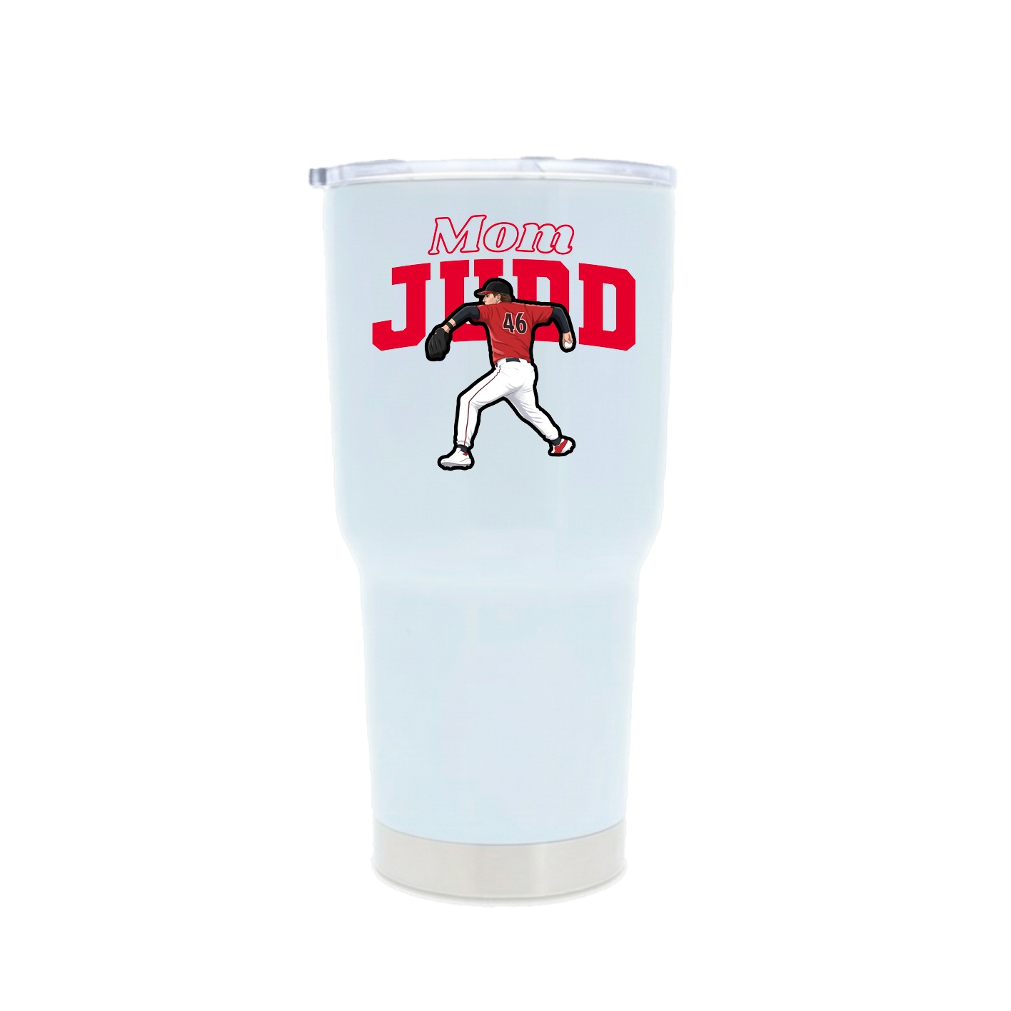 30oz Stainless Steel Tumbler — Mothers Day Block in White