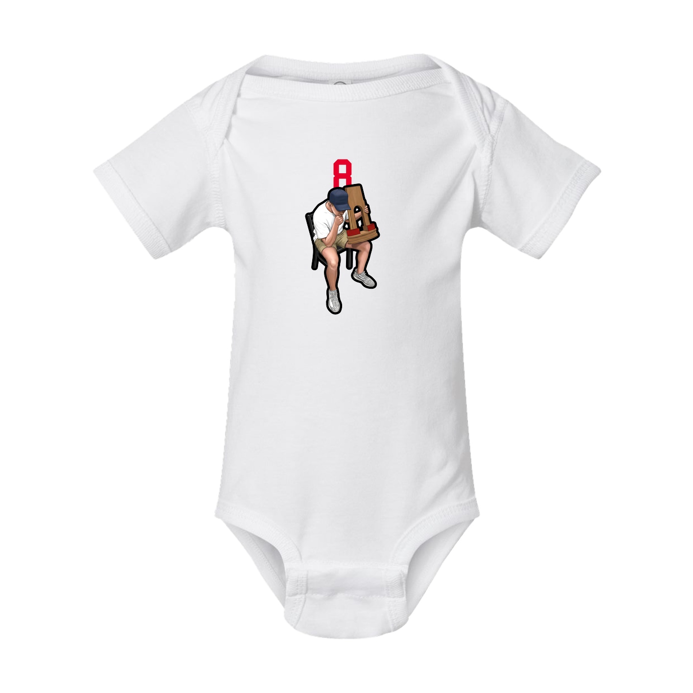 Baby Onesie — Number Top in White