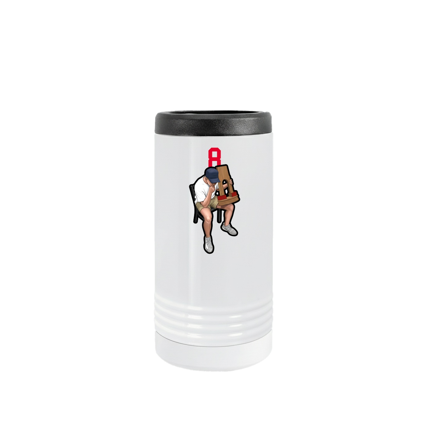 Slim Beverage Holder — Number Top in White