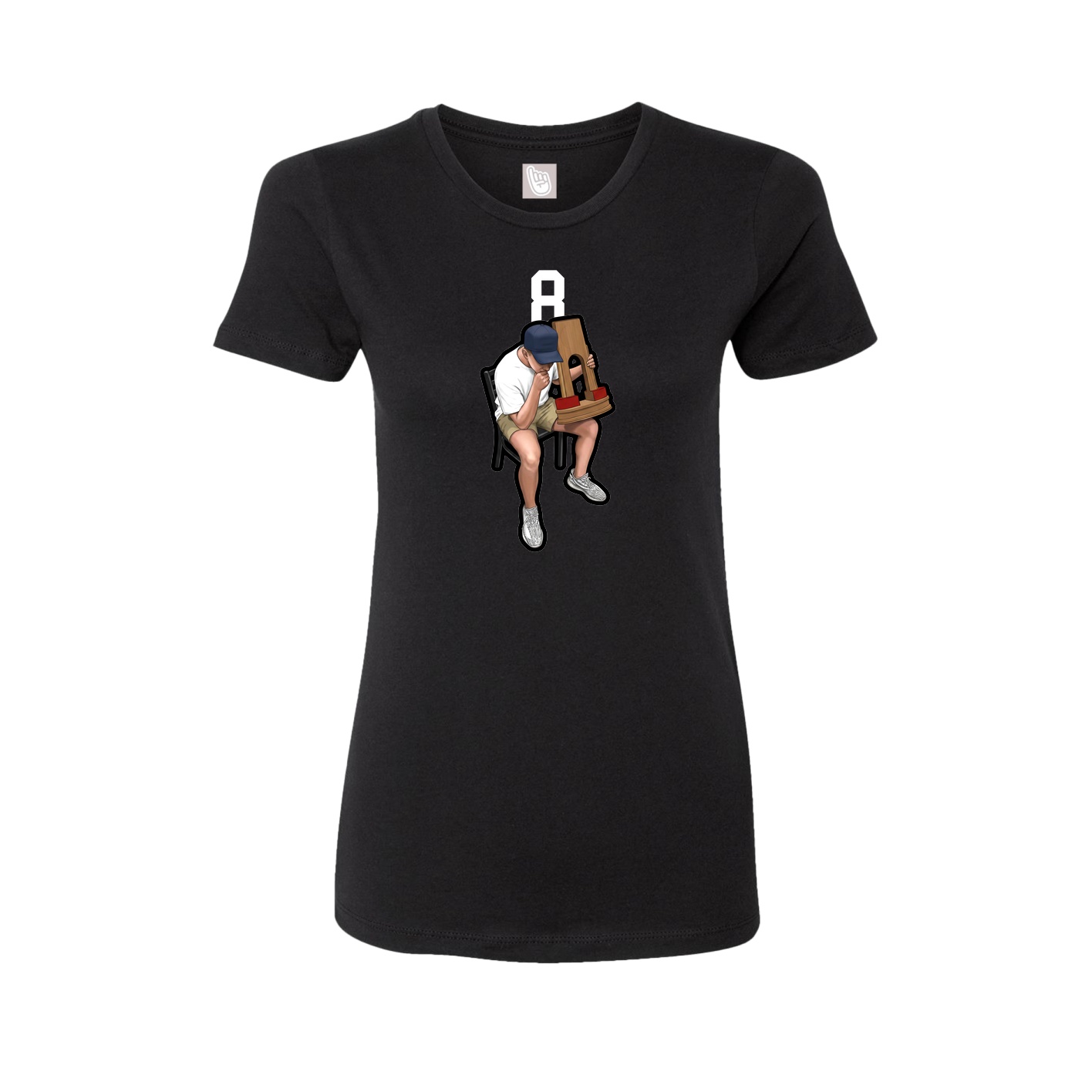 Womens Tee — Number Top in Black