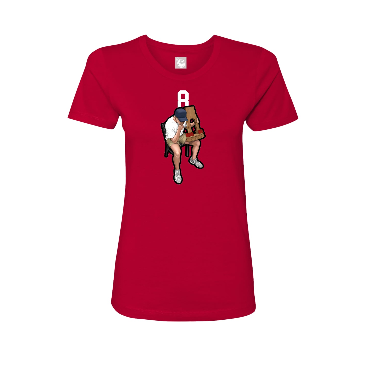 Womens Tee — Number Top in Red