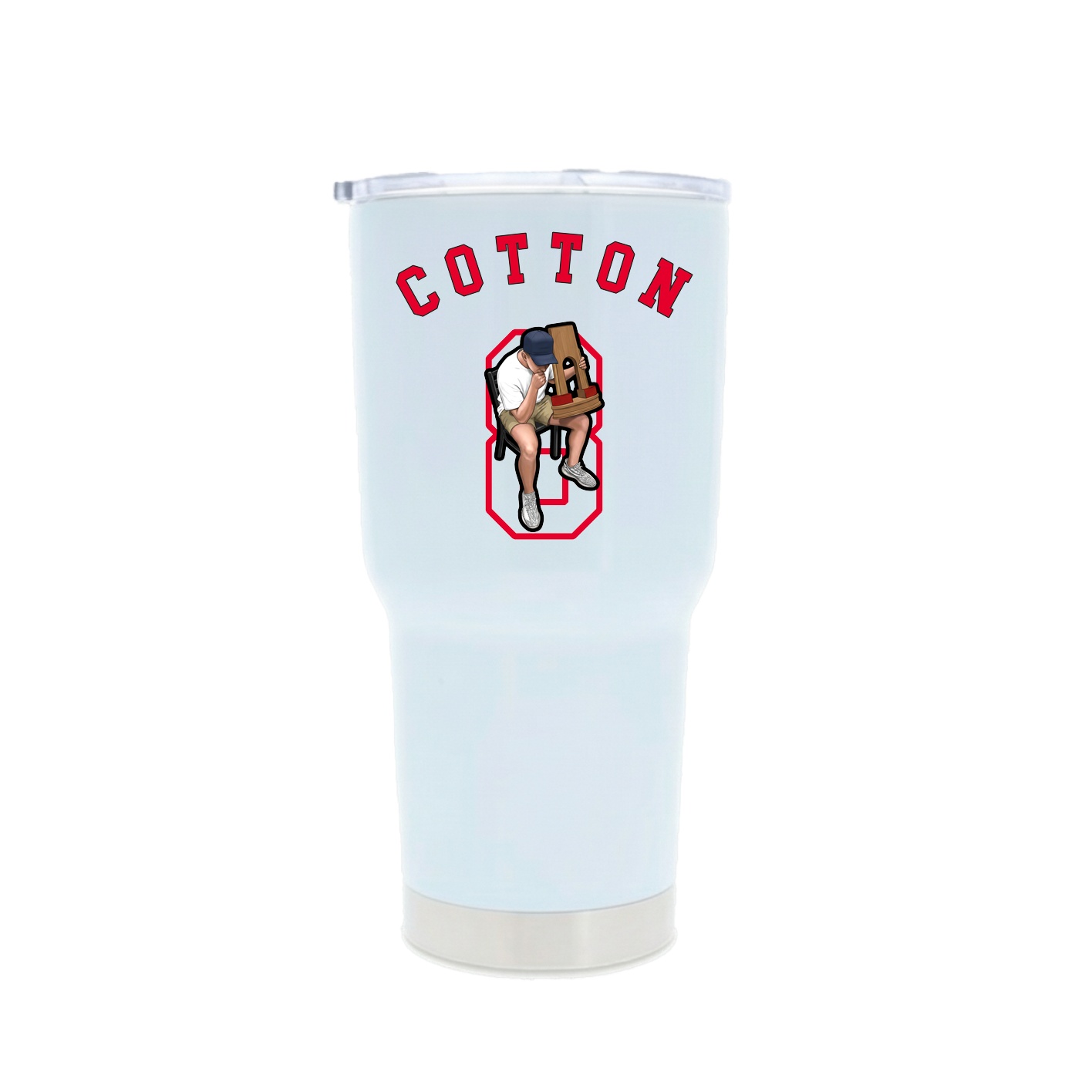 30oz Stainless Steel Tumbler — Shirsey Arch in White