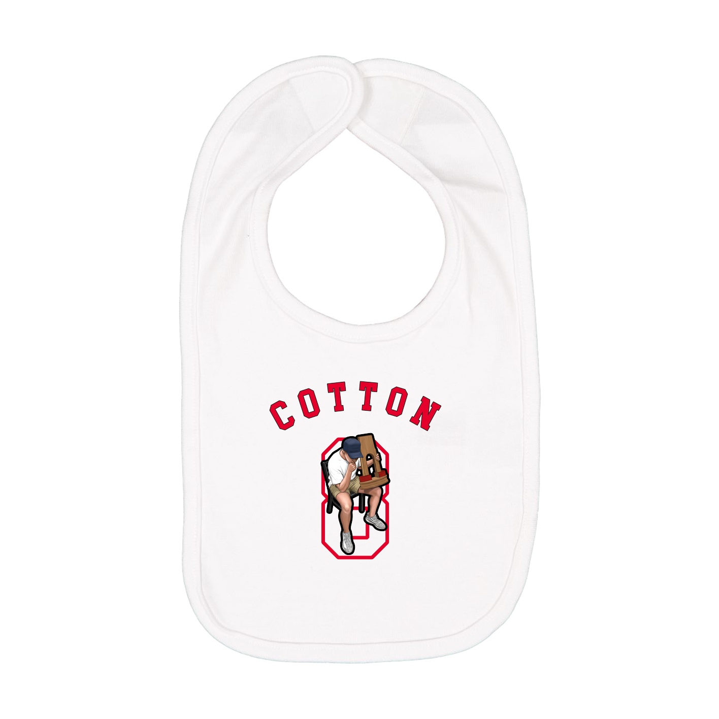 Infant Bib — Shirsey Arch in White