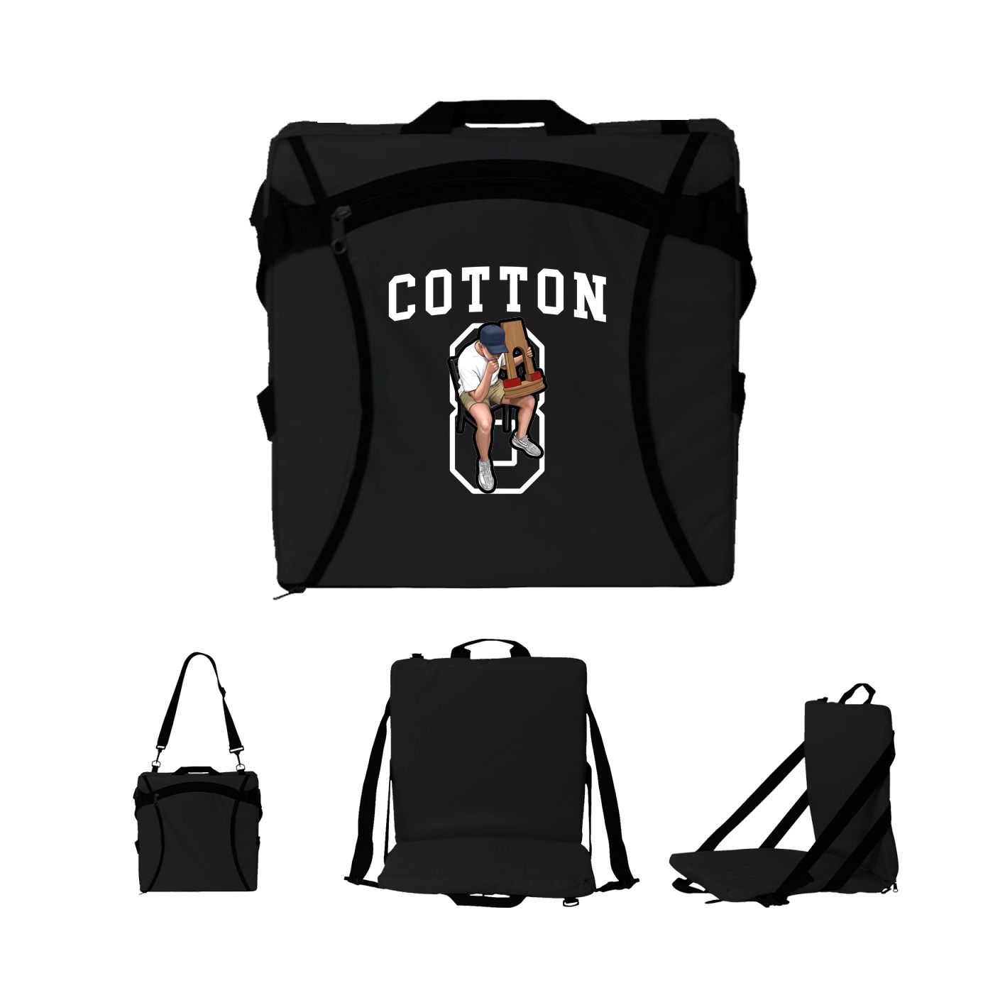 Folding Stadium Seat — Shirsey in Black