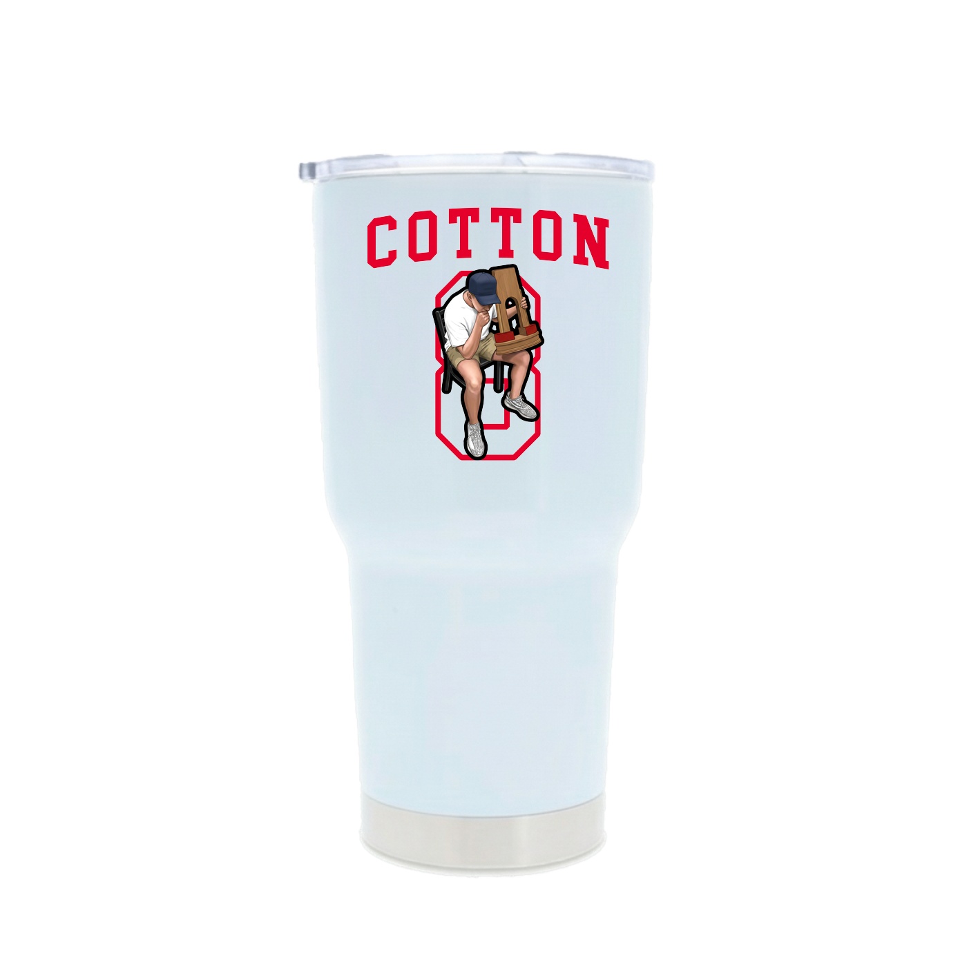 30oz Stainless Steel Tumbler — Shirsey in White
