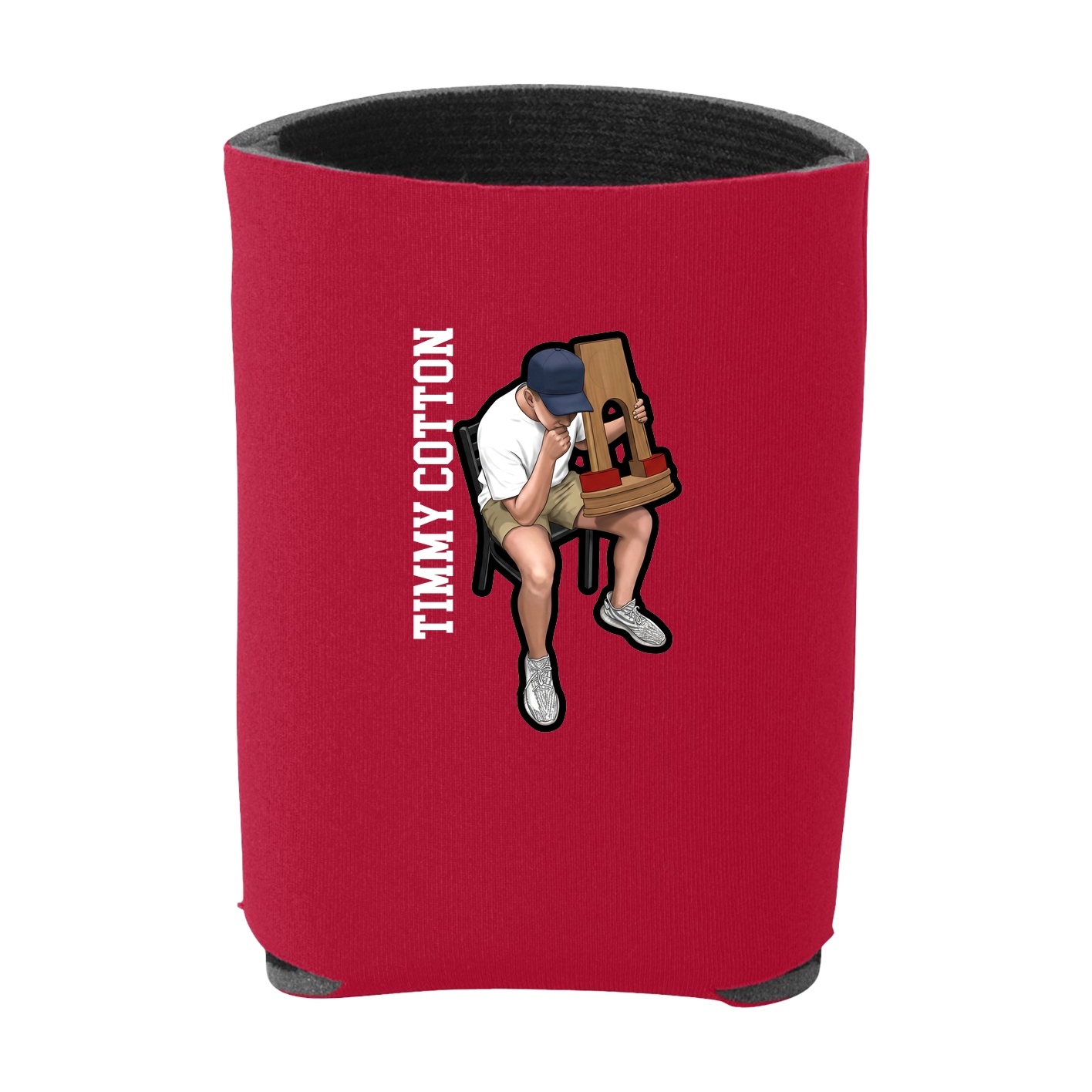 Can Holder — Name Vertical in Red