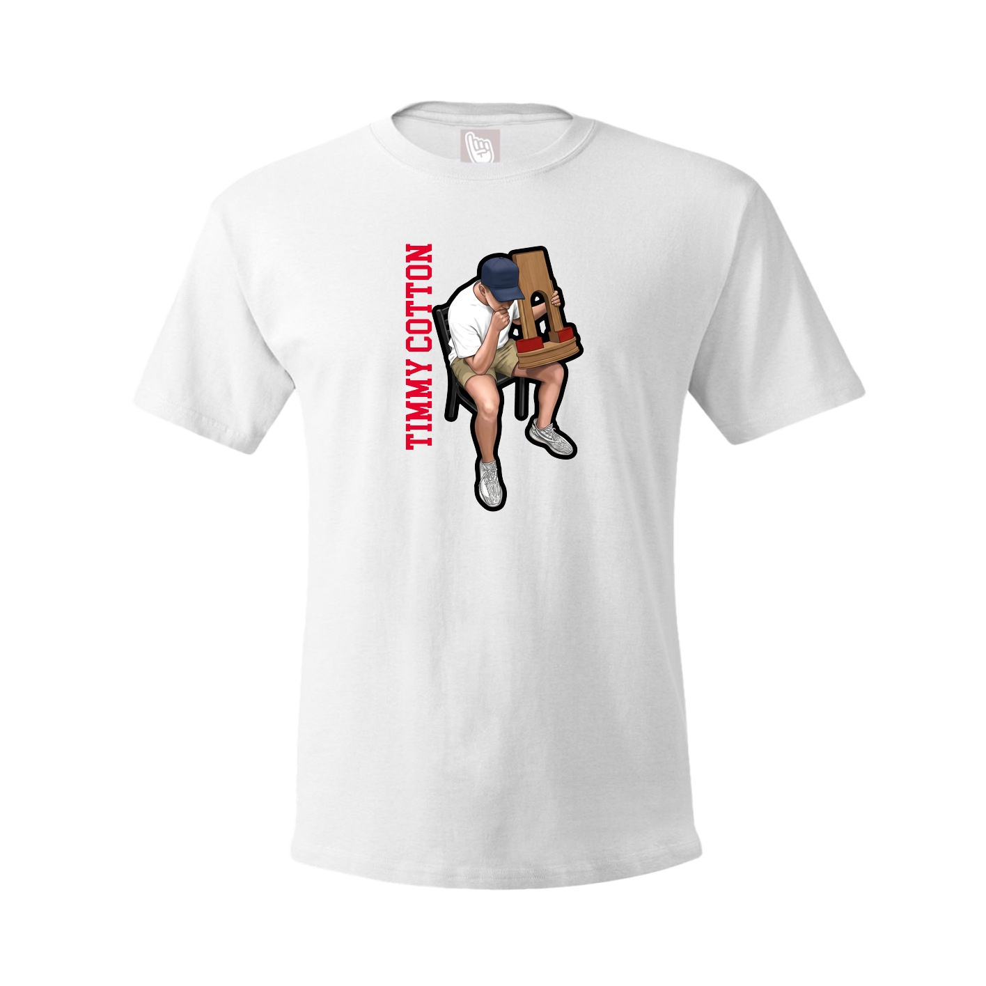 Tee — Name Vertical in White