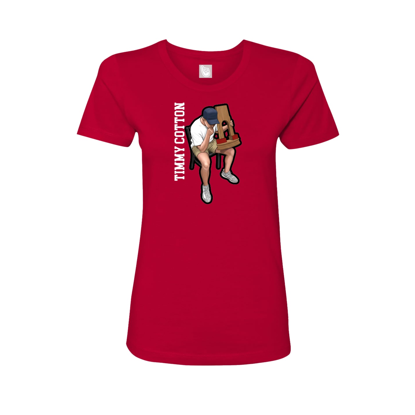 Womens Tee — Name Vertical in Red