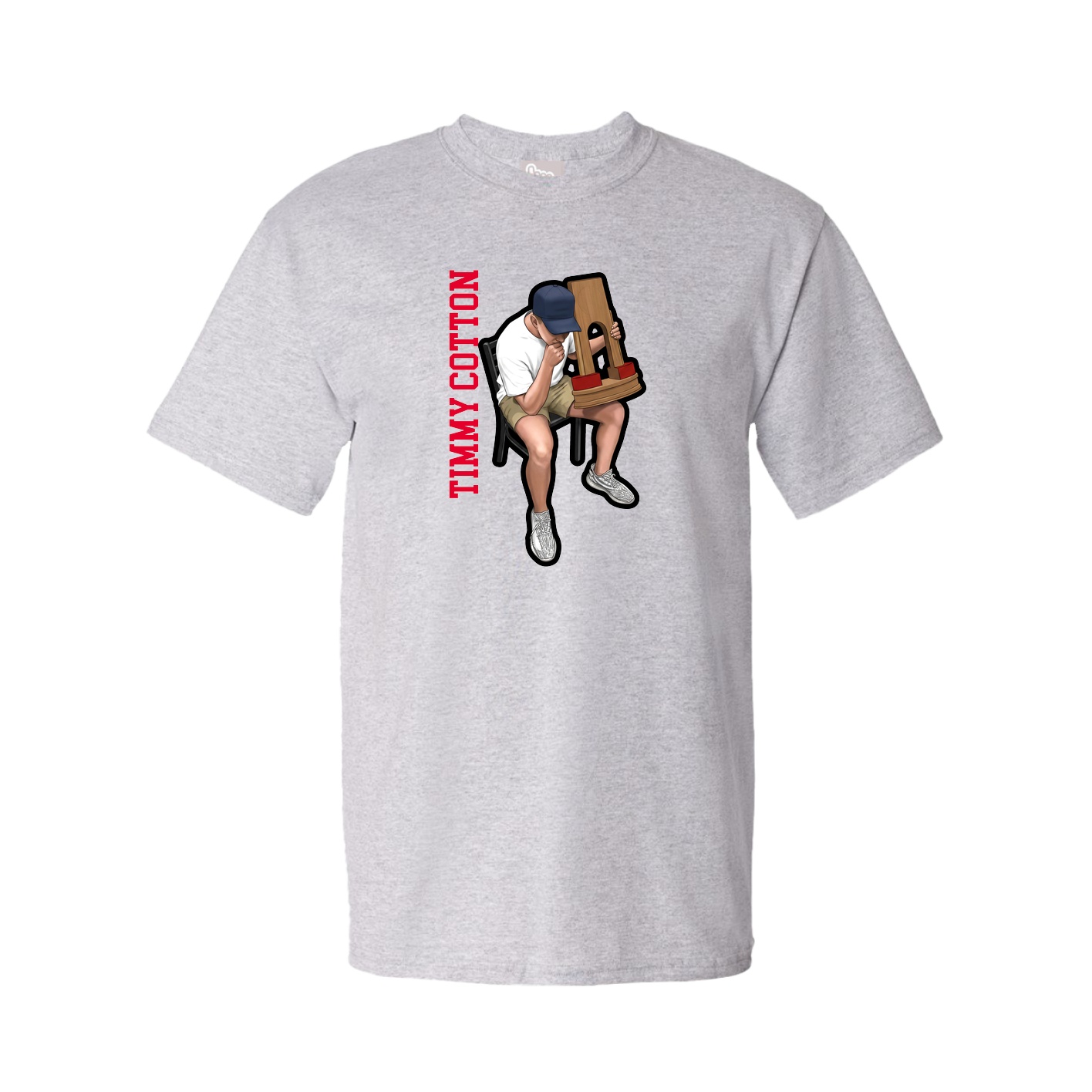 Youth Tee — Name Vertical in Grey