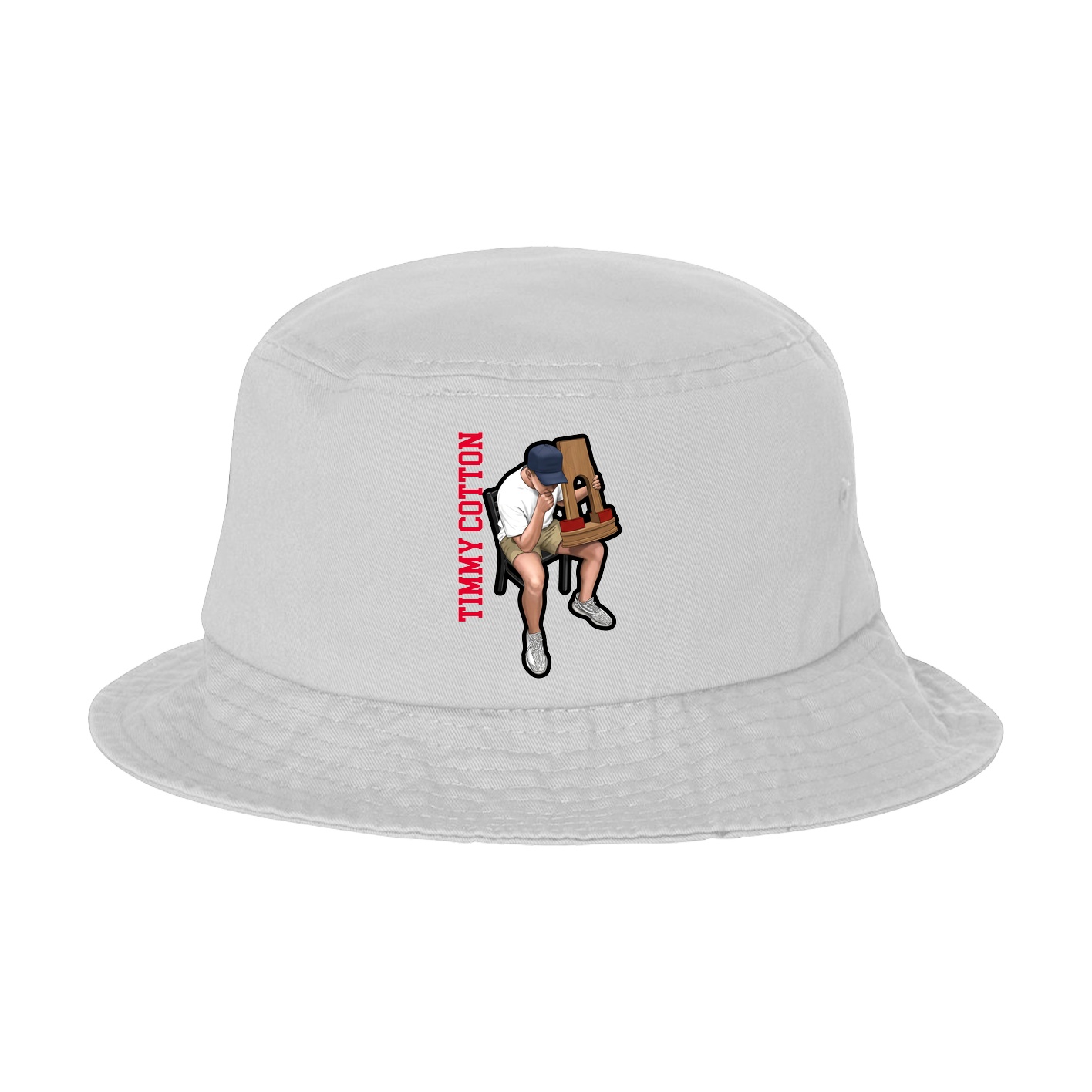 Bucket Cap — Name Vertical in White
