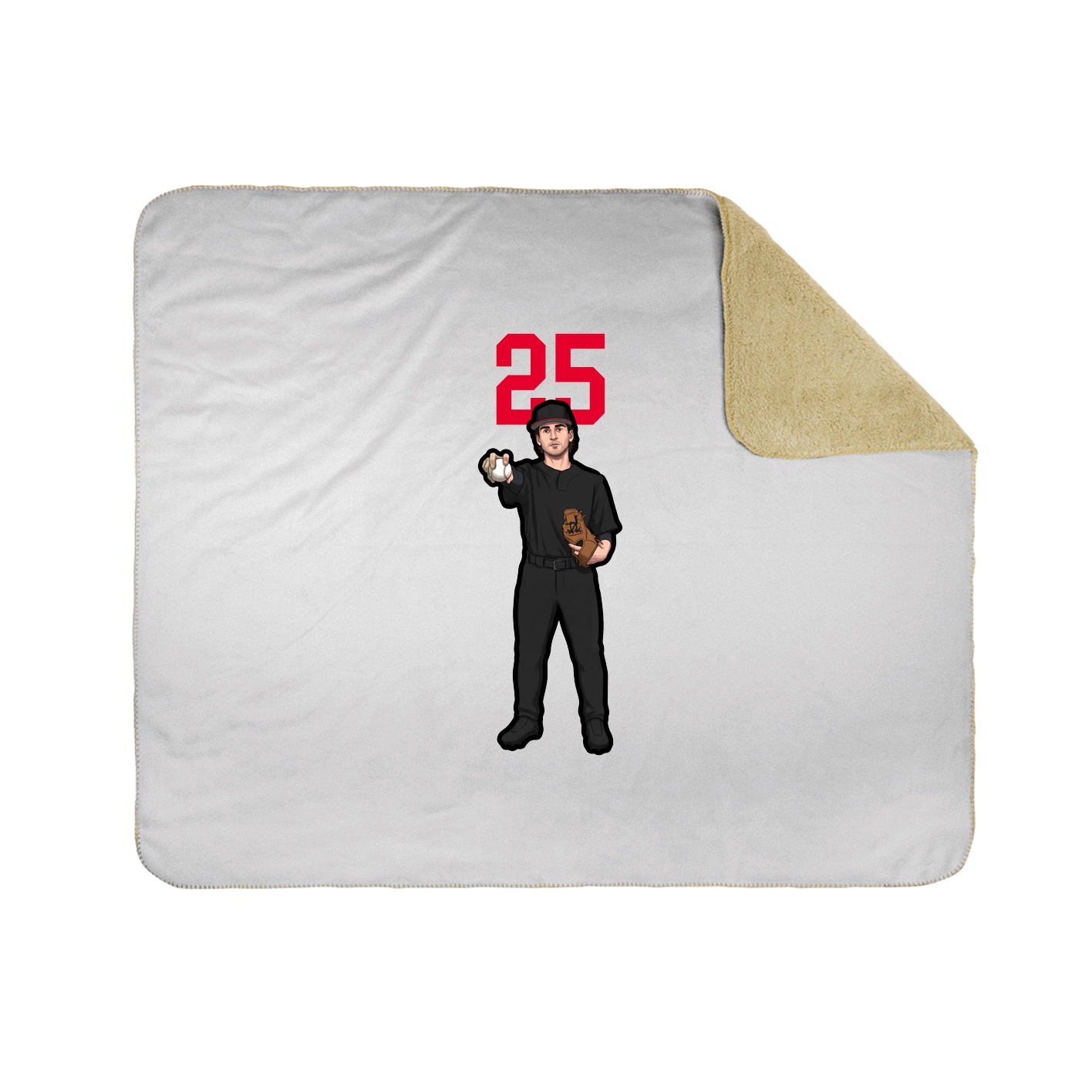 Throw Blanket — Number Top in White