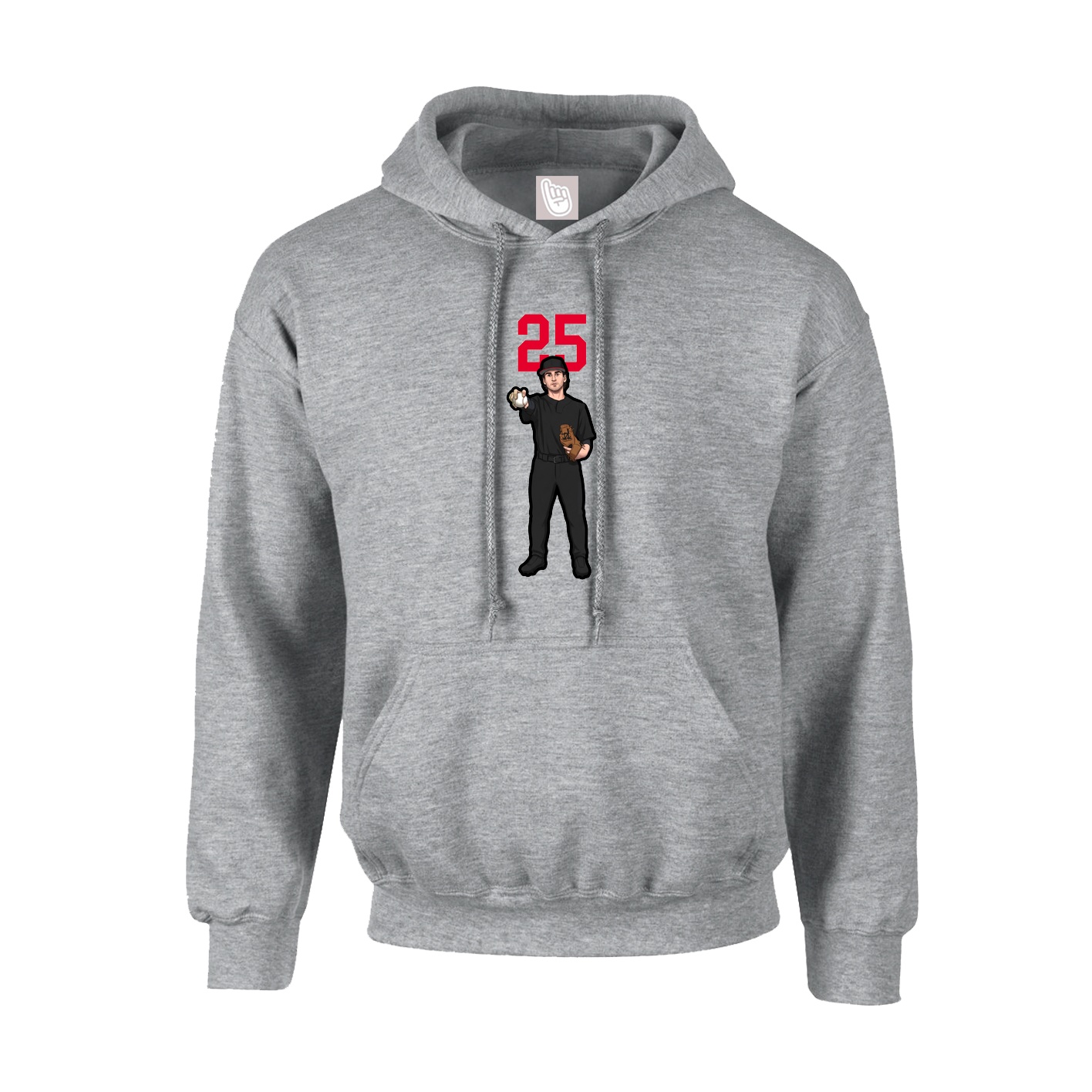 Hoodie — Number Top in Grey
