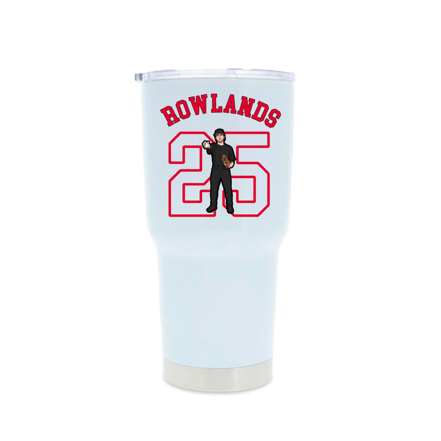 30oz Stainless Steel Tumbler — Shirsey Arch in White