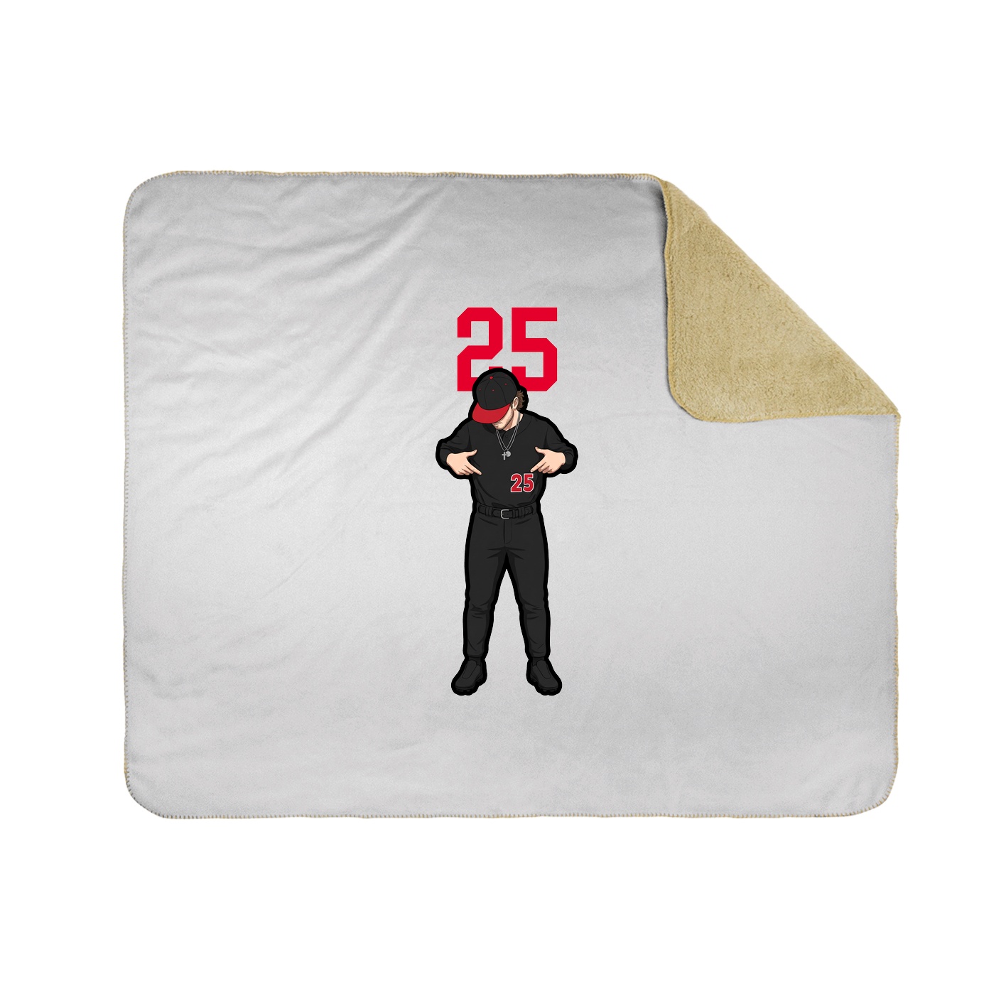 Throw Blanket — Number Top in White