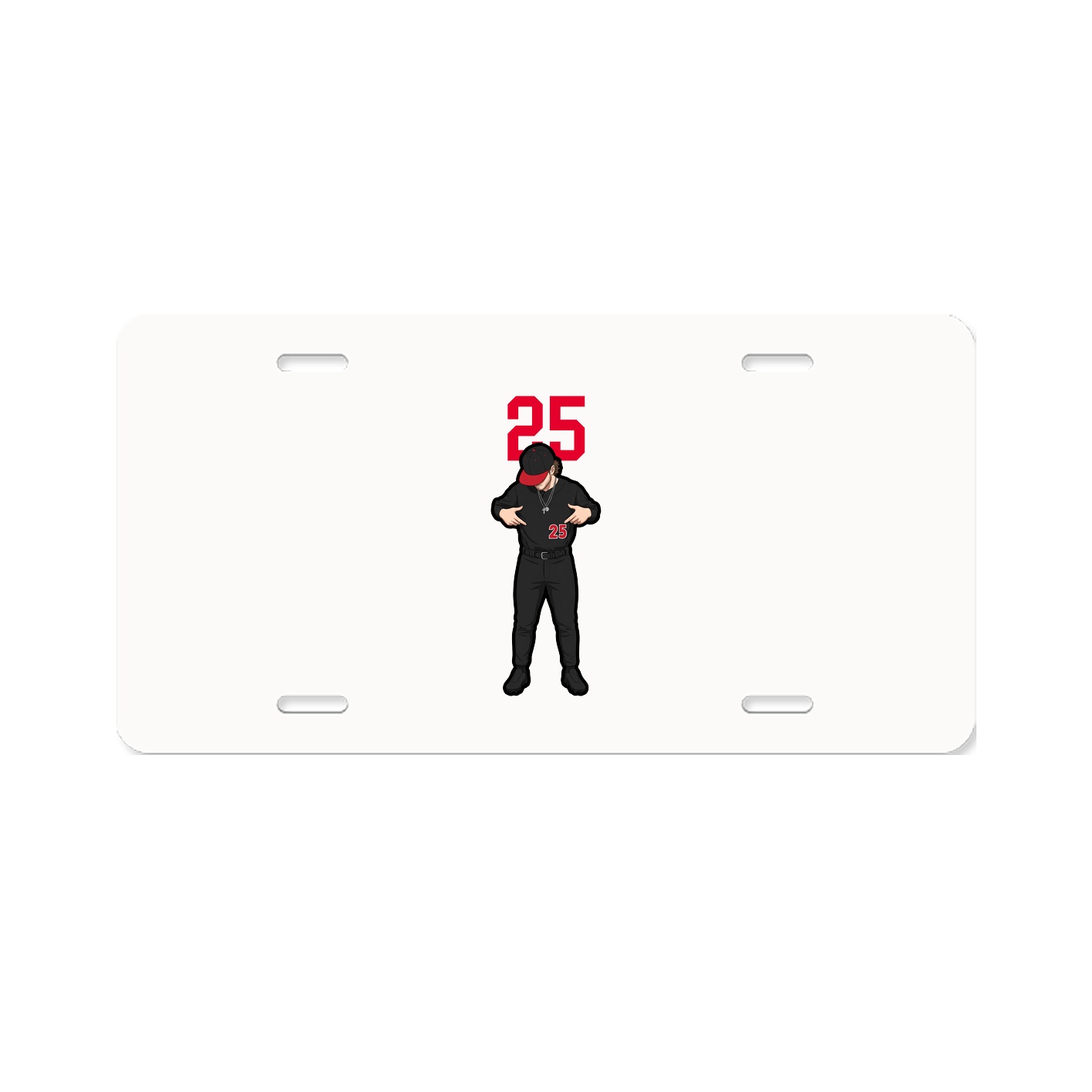 License Plate — Number Top in Classic