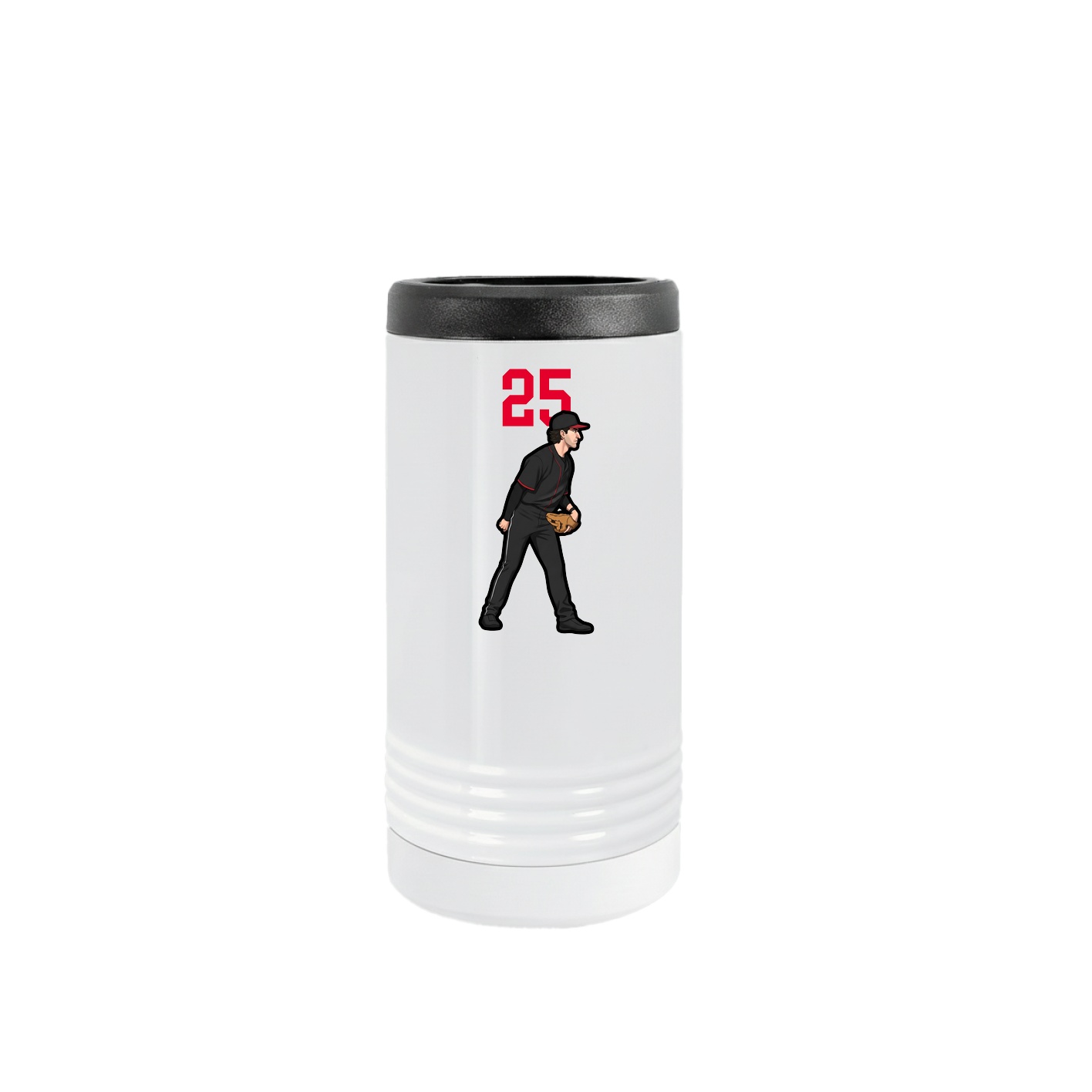 Slim Beverage Holder — Number Top in White