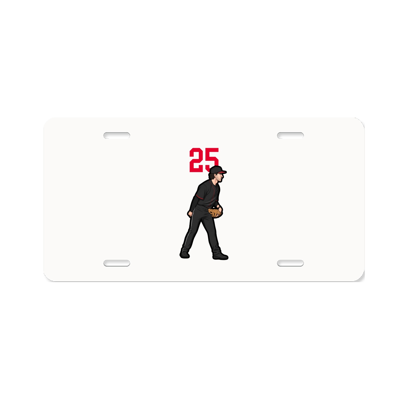 License Plate — Number Top in Classic