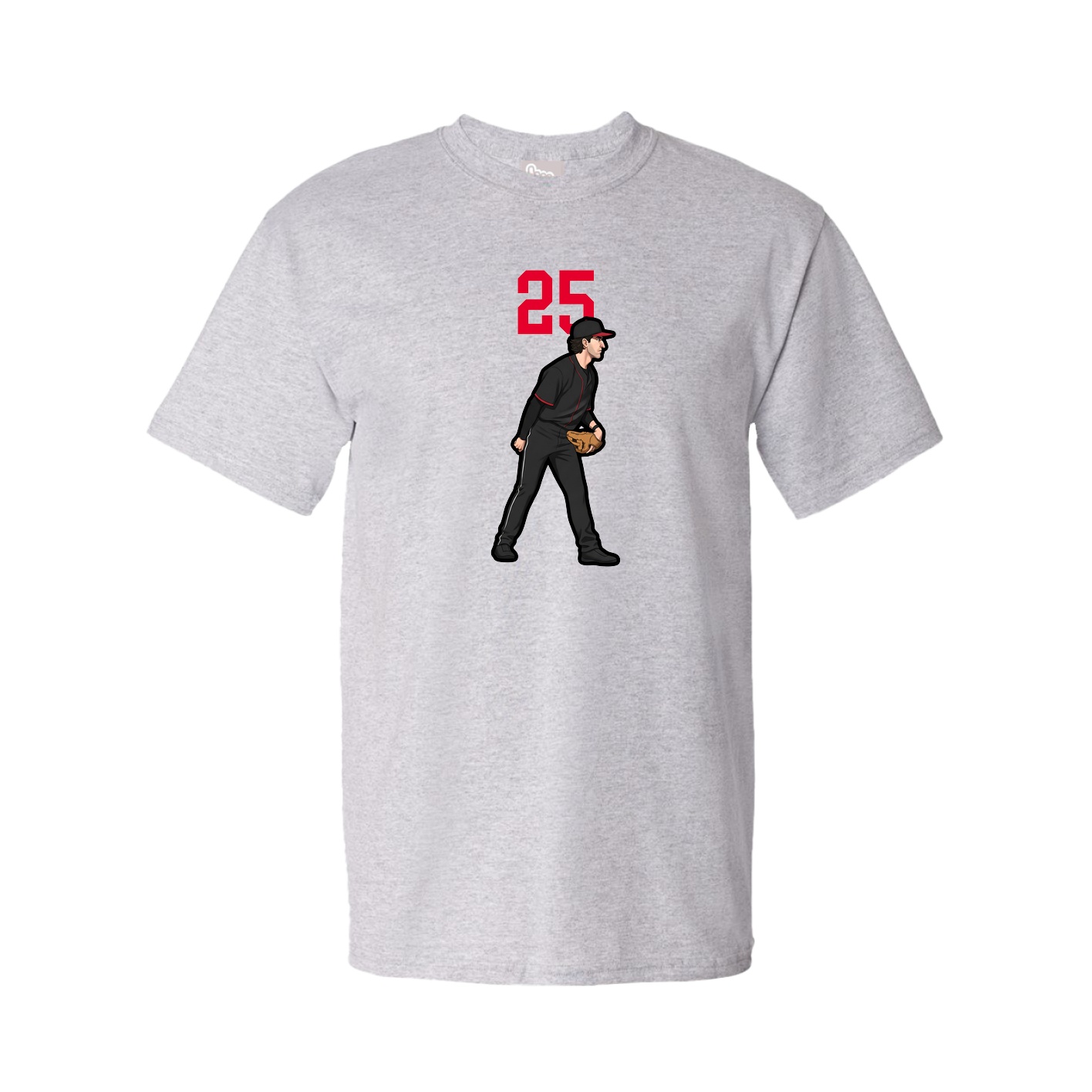 Youth Tee — Number Top in Grey