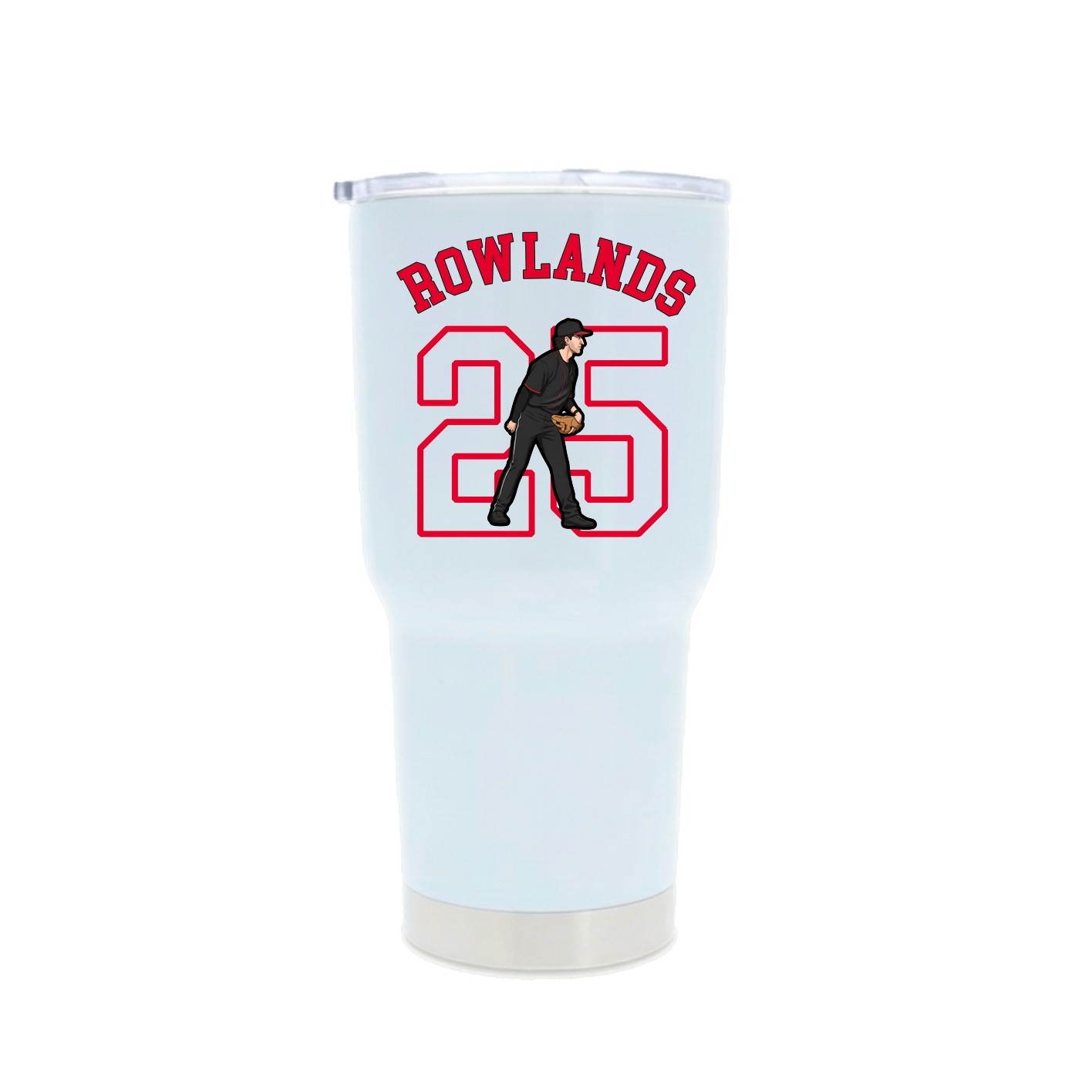 30oz Stainless Steel Tumbler — Shirsey Arch in White