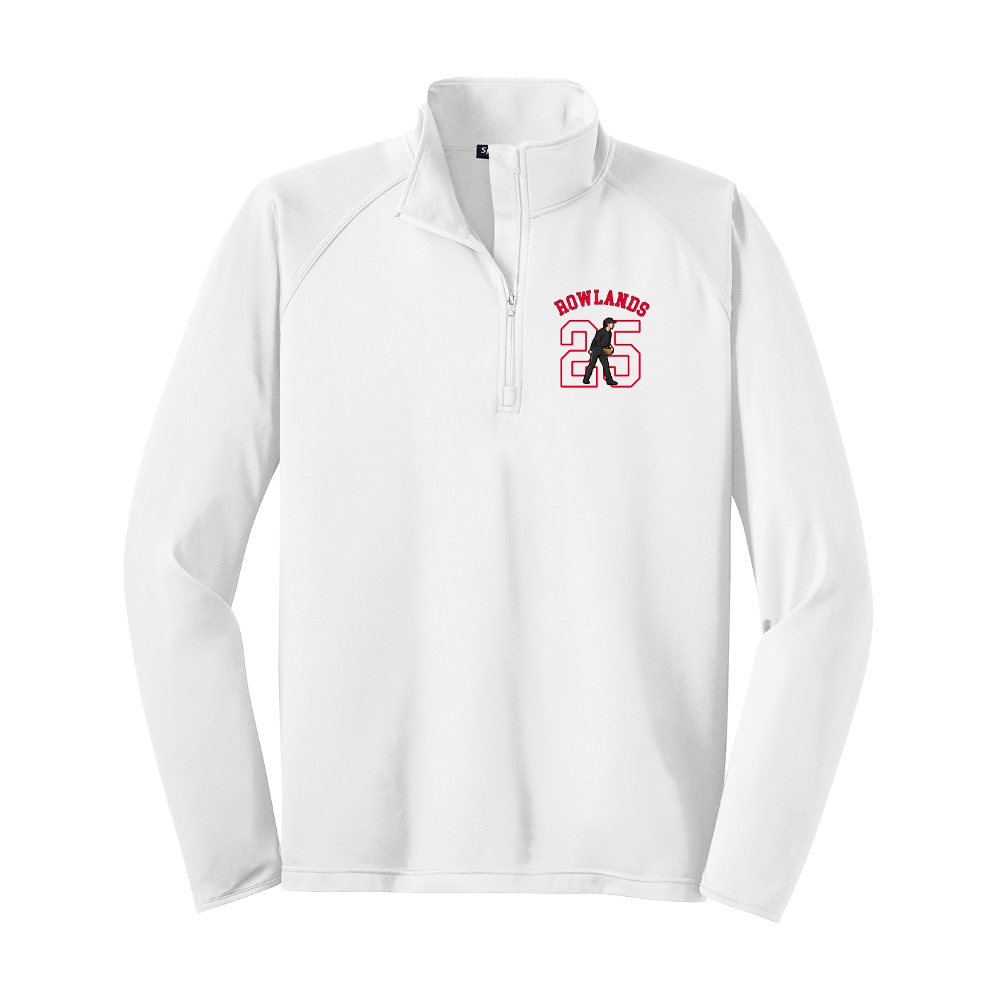 Q-Zip Pullover — Shirsey Arch in White