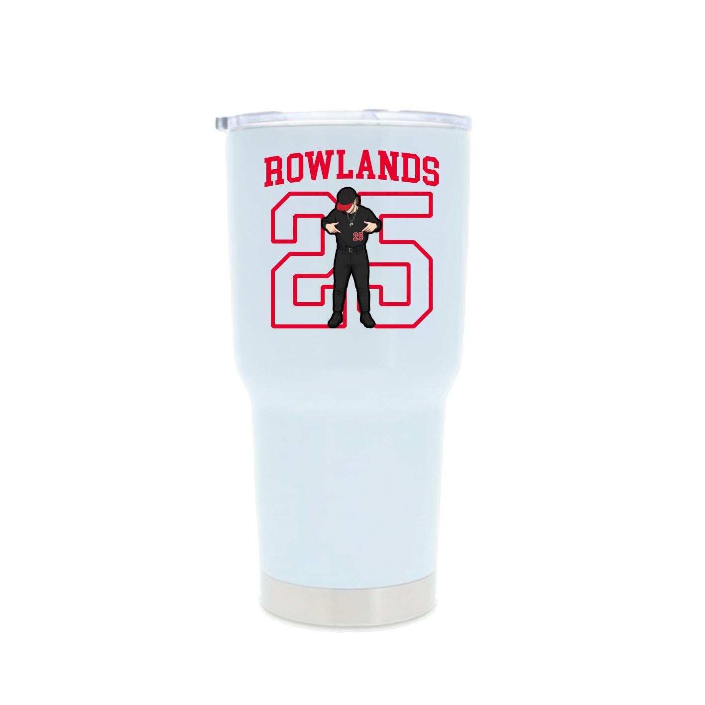 30oz Stainless Steel Tumbler — Shirsey in White