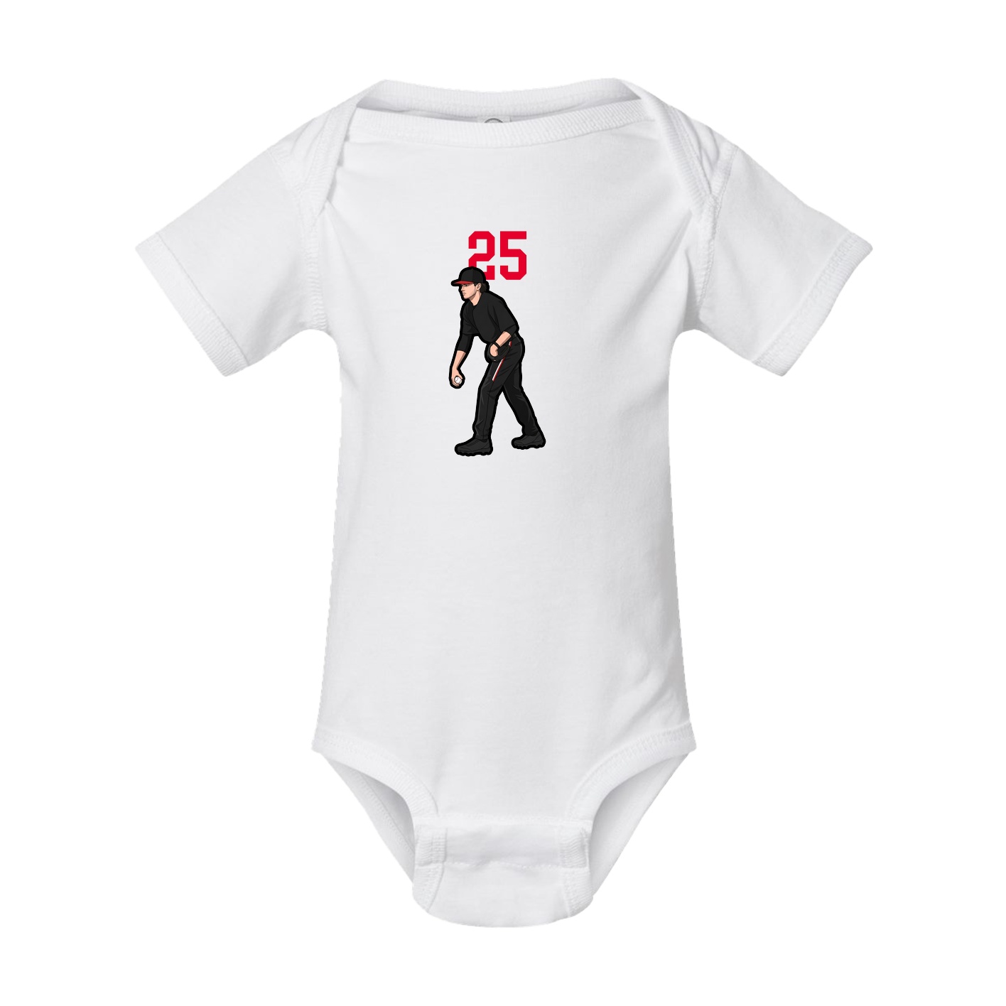 Baby Onesie — Number Top in White