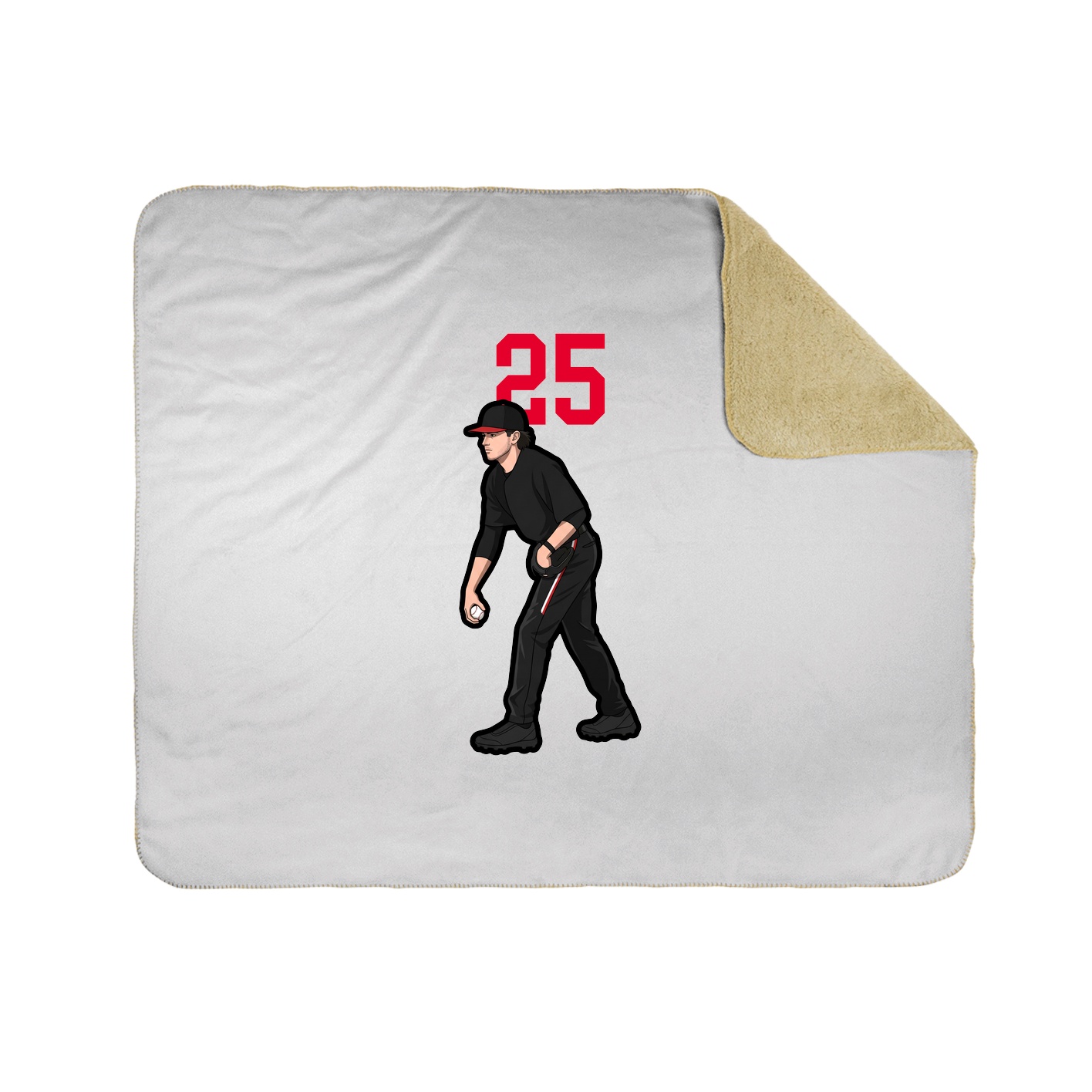 Throw Blanket — Number Top in White