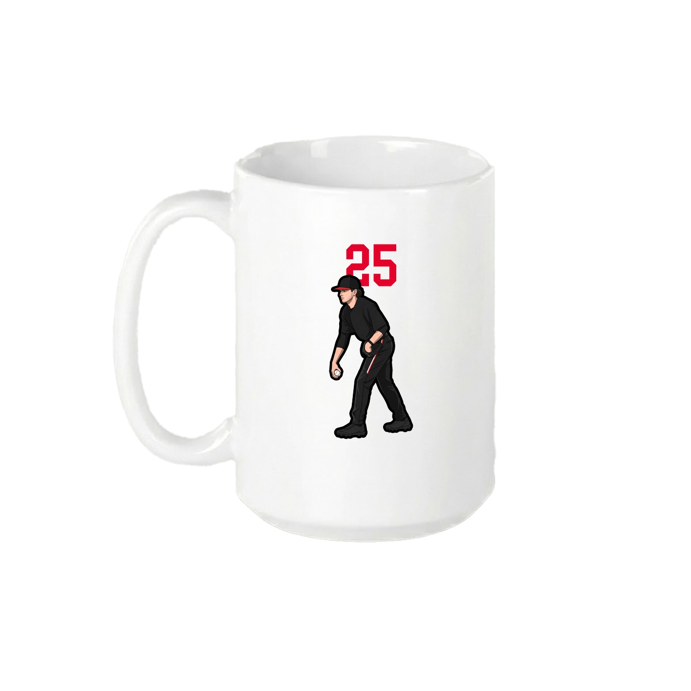 15oz Coffee Mug — Number Top in White