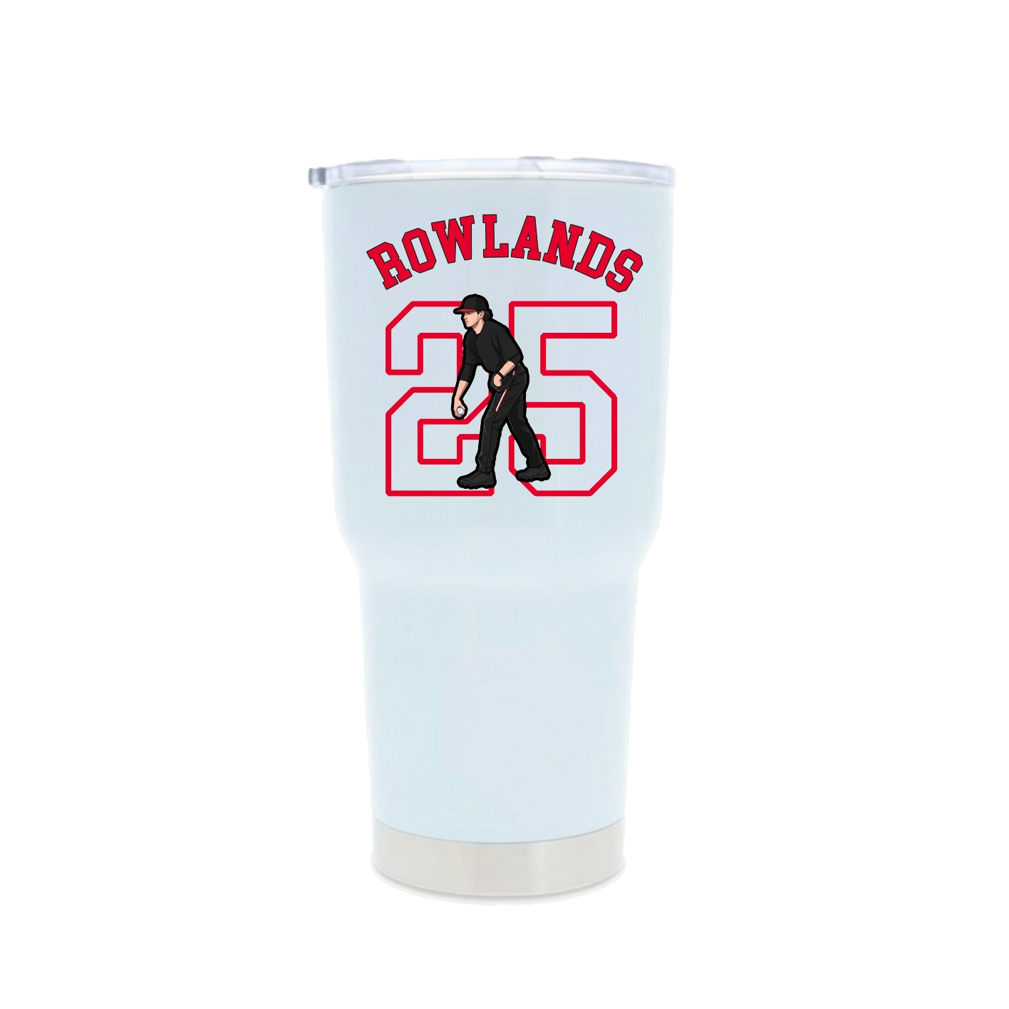 30oz Stainless Steel Tumbler — Shirsey Arch in White
