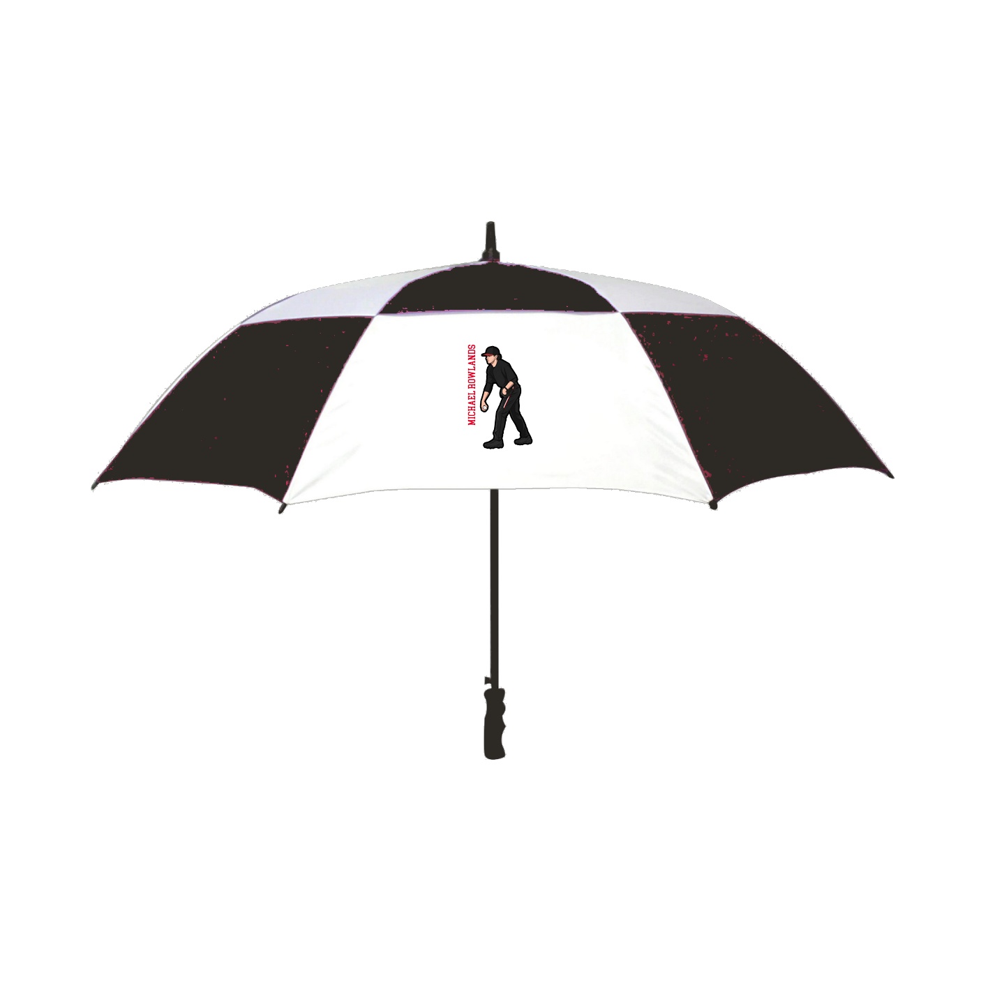 Golf Umbrella — Name Vertical in Black