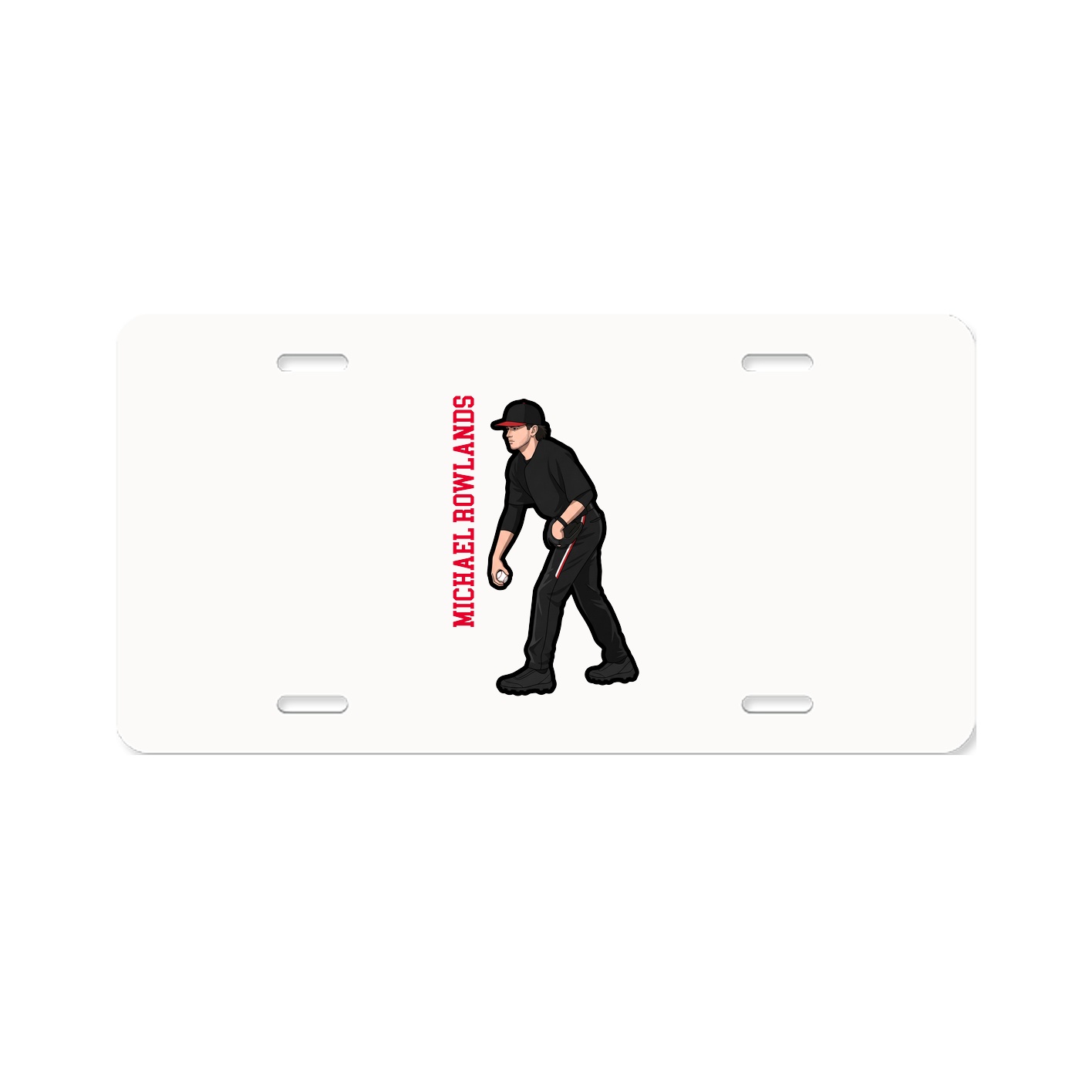 License Plate — Name Vertical in Classic