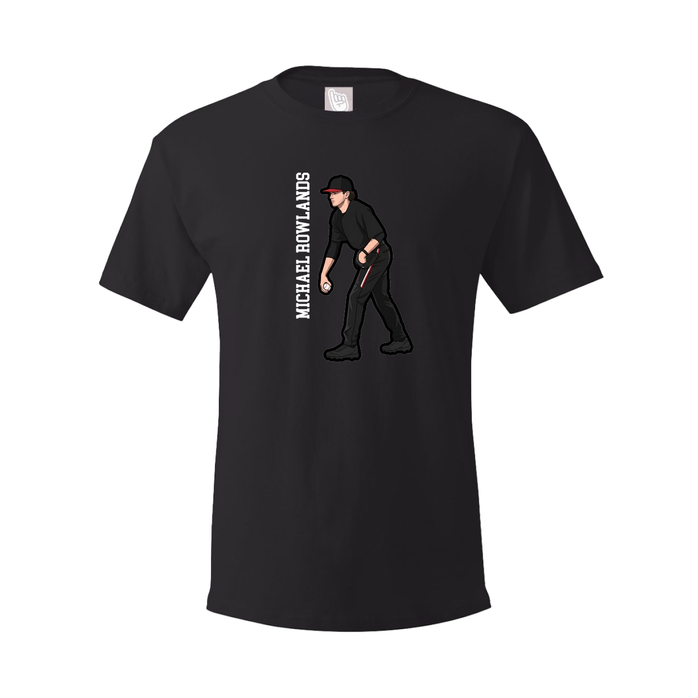 Youth Tee — Name Vertical in Black